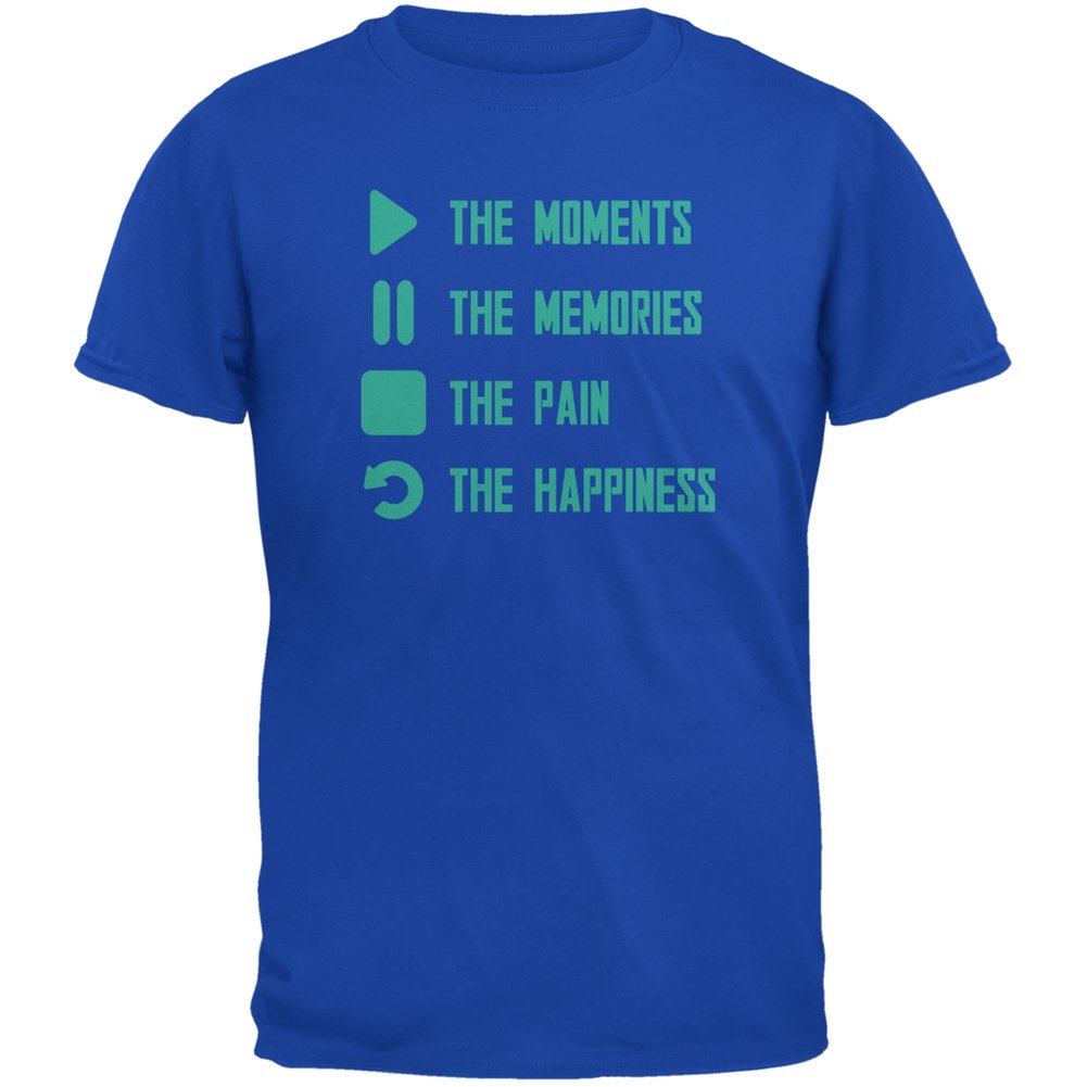 Royal Adult T-Shirt - Inspirational Play The Moments Quote Tee for Men & Women | Casual Wear, Gift Idea, Motivational Outfit