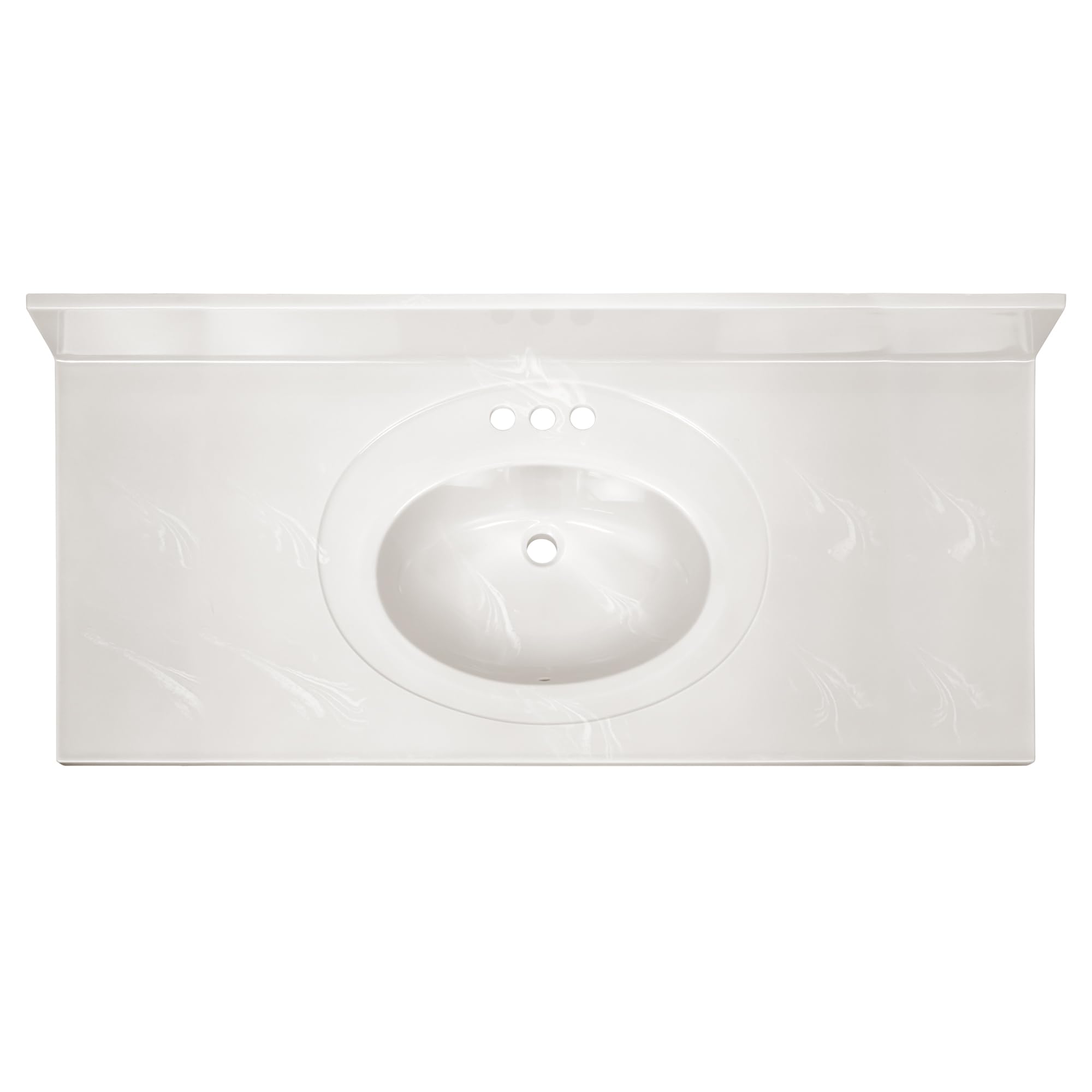 49-Inch Cultured Marble Bathroom Vanity Top with Backsplash - Ivory Swirl Design - Durable & Water-Resistant - Perfect for Modern Home Renovation & Bathroom Upgrade - Design House 586347