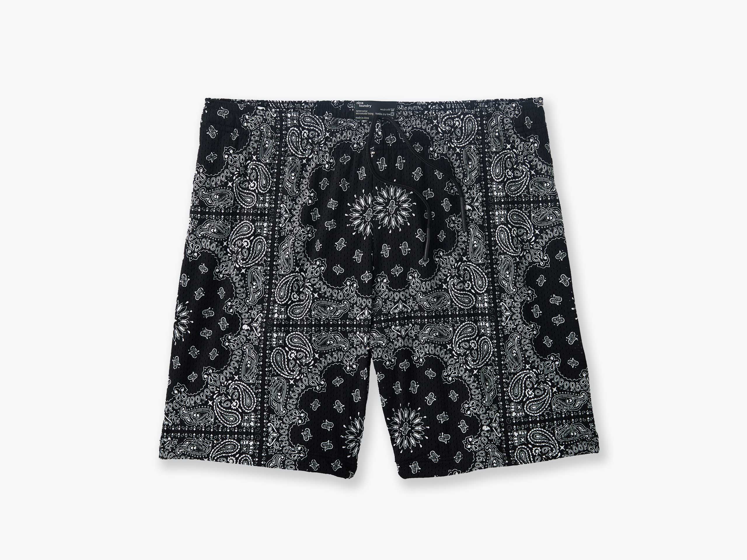 6 Pocket Lounge Shorts for Men - Comfortable Casual Bandana Print Shorts - Perfect for Relaxing at Home, Lounging, or Summer Outings
