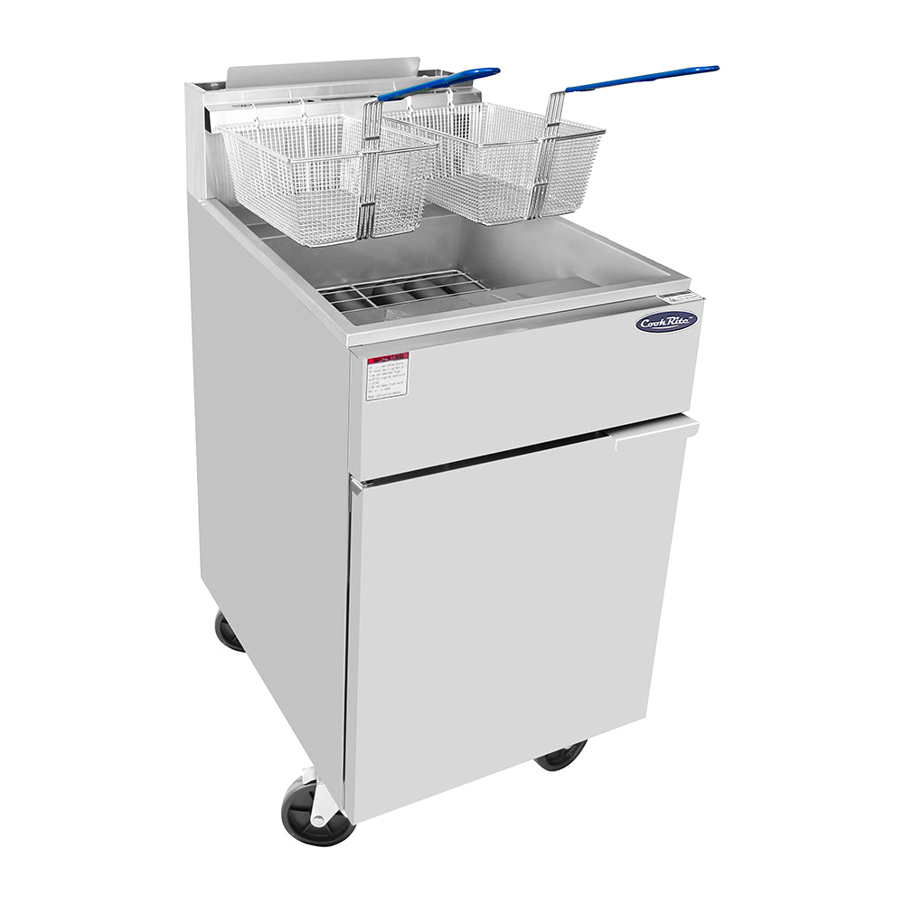 Atosa ATFS 75 75 Lb. Heavy Duty Commercial Gas Deep Fryer - 136,000 BTU High Output for Restaurants, Food Trucks & Catering Businesses