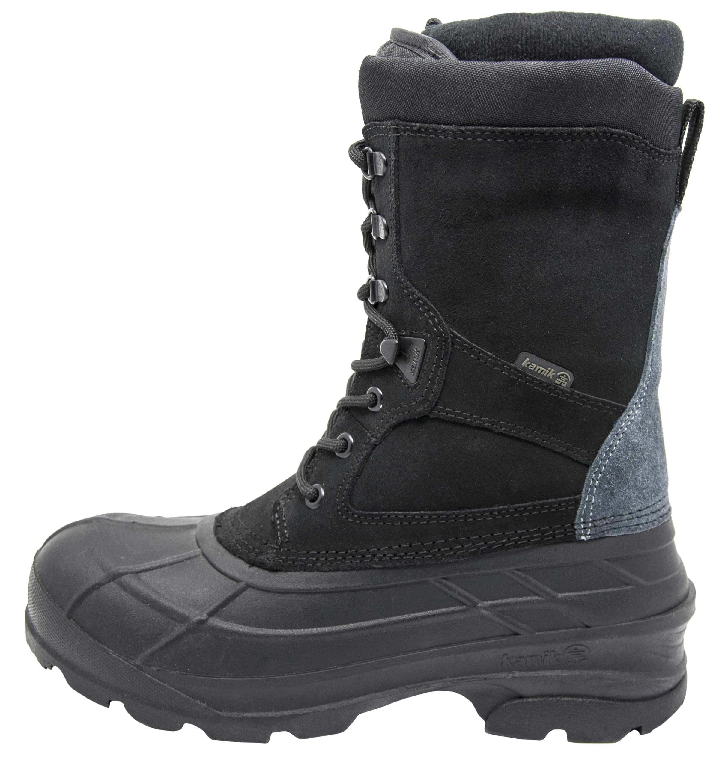 Kamik Nation Plus Leather Snow Boots for Men - Thermal & Waterproof Winter Boots - Ideal for Snow Hiking, Ice Fishing & Cold Weather Outdoor Activities