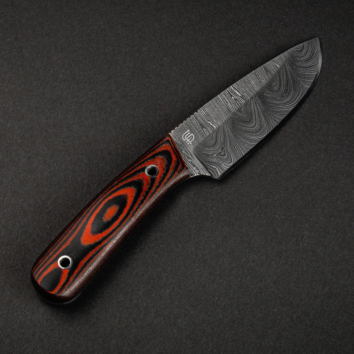 EDC Fixed Blade Knife - Damascus Steel Blade with G10 Handle - Perfect for Outdoor Camping, Hunting, Survival & Everyday Carry