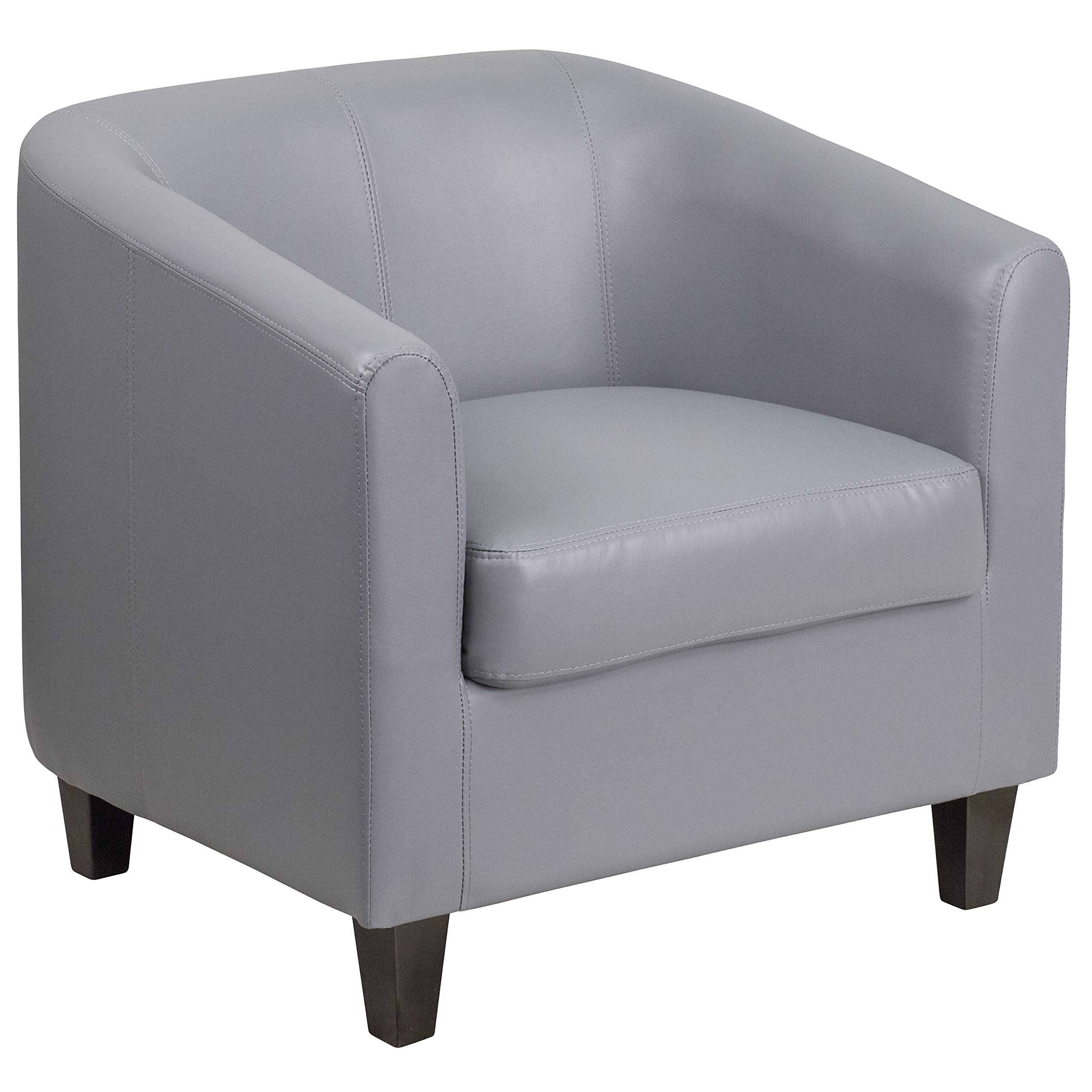 Premium Gray LeatherSoft Lounge Chair - Ultra Comfortable & Stylish Recliner for Living Room, Bedroom, or Office Relaxation