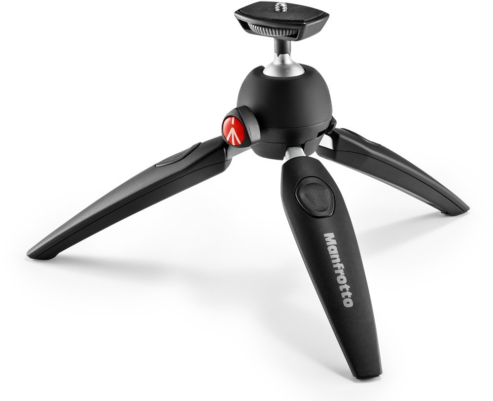 Manfrotto MTPIXIEVO-BK PIXI EVO 2-Section Mini Tripod for Mirrorless Cameras, DSLR, Compact System Cameras - Lightweight Aluminum Travel Tripod for Photography & Video - Perfect for Vlogging, Travel & Outdoor Shooting