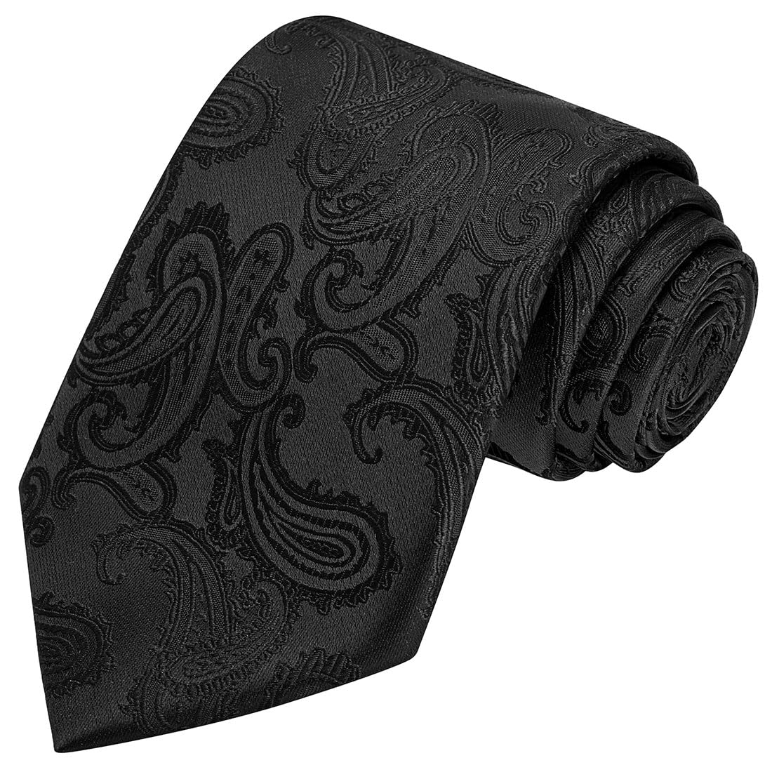 KissTies Men's Classic Paisley Necktie for Business & Formal Events - Premium Silk Tie with Gift Box - Perfect for Weddings, Interviews & Office Wear
