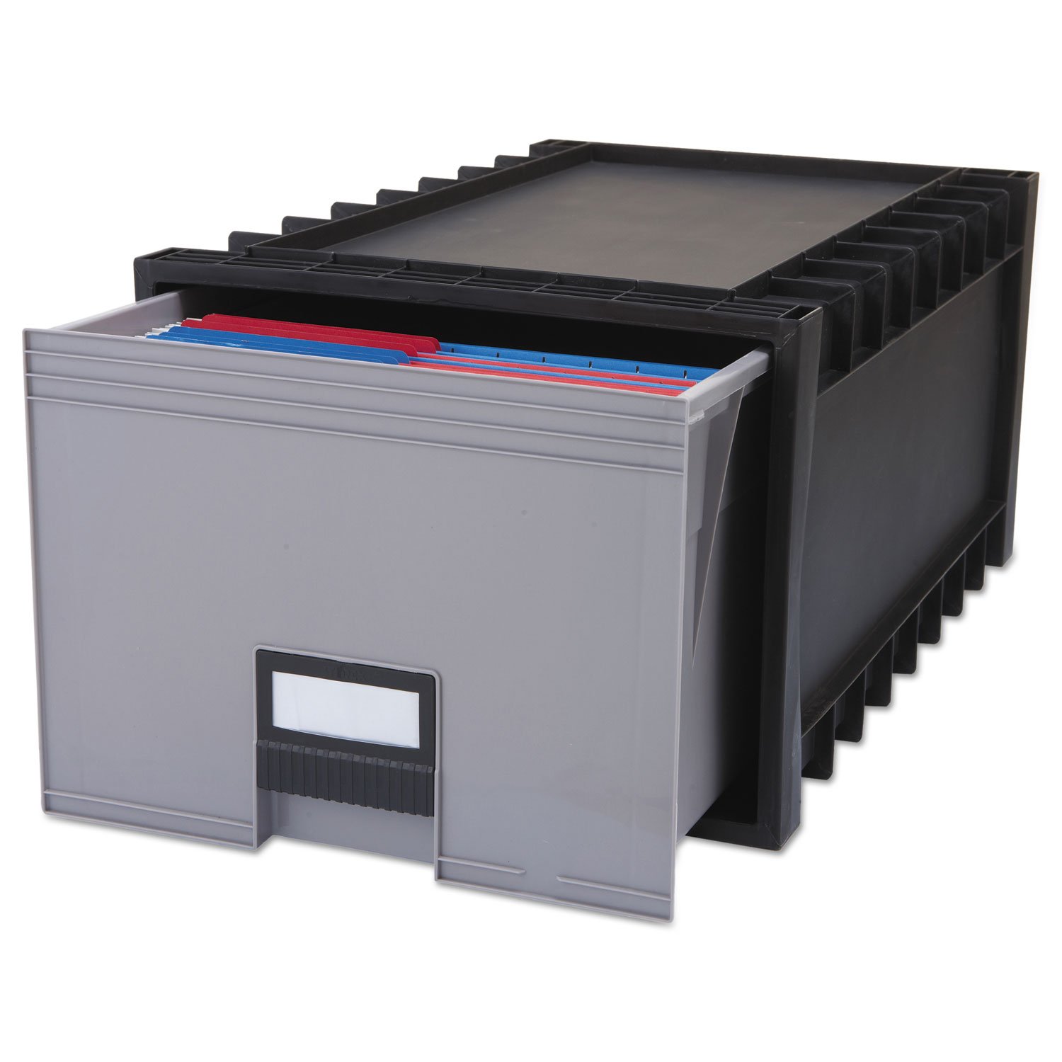 Storex Archive Storage Drawers - 12 Pack Letter Size File Organizers for Office, Home & School - Durable Plastic Filing Cabinets for Documents, Folders & Papers - Perfect for Desk, Closet & Classroom Organization