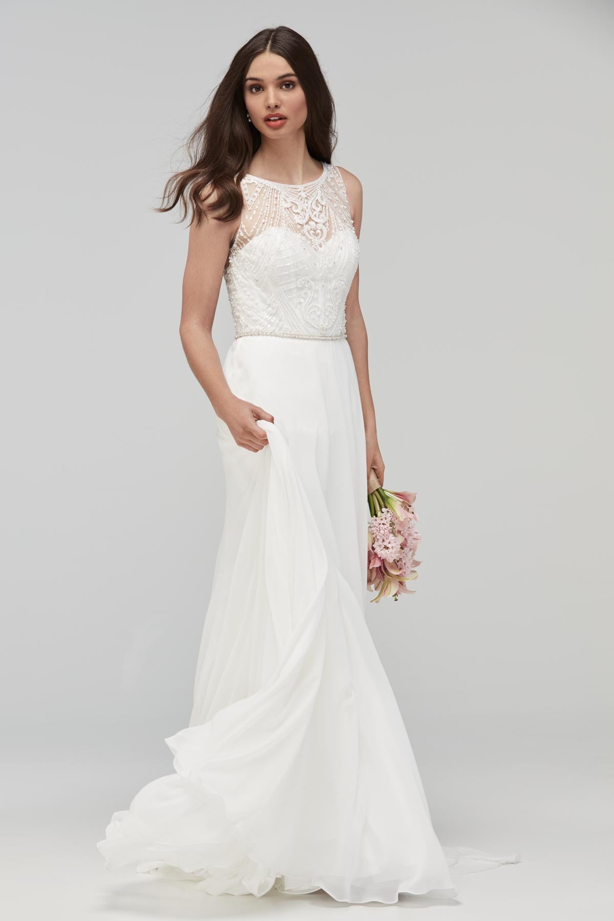 Watters Hathaway 19705 Plus Size Wedding Gown Sample Dress - Perfect for Bridal Shop Try-Ons and Curvy Bride Fittings