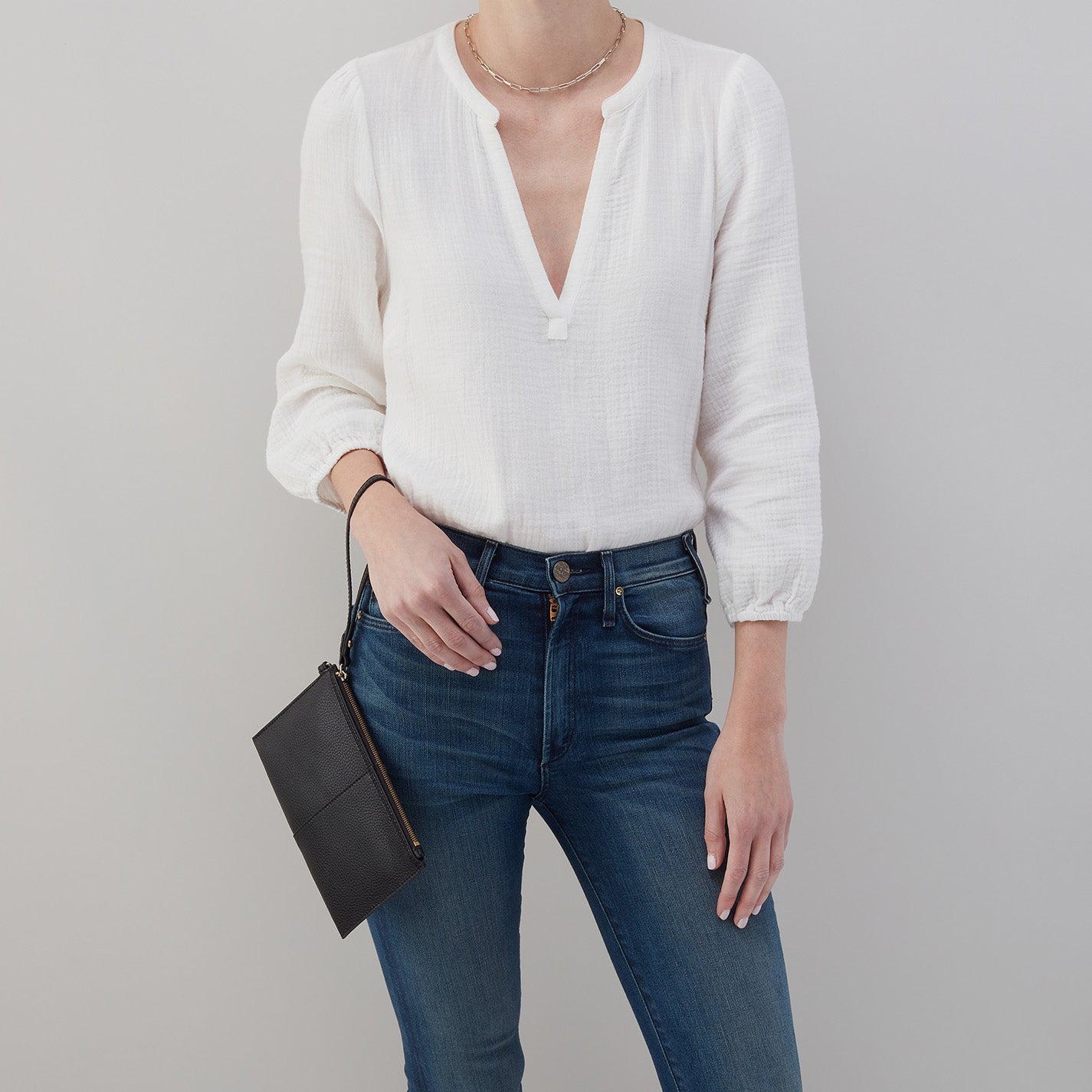 Vida Small Pouch in Micro Pebbled Leather - Chocolate Brown Crossbody Bag for Women | Perfect for Everyday Essentials, Travel & Shopping