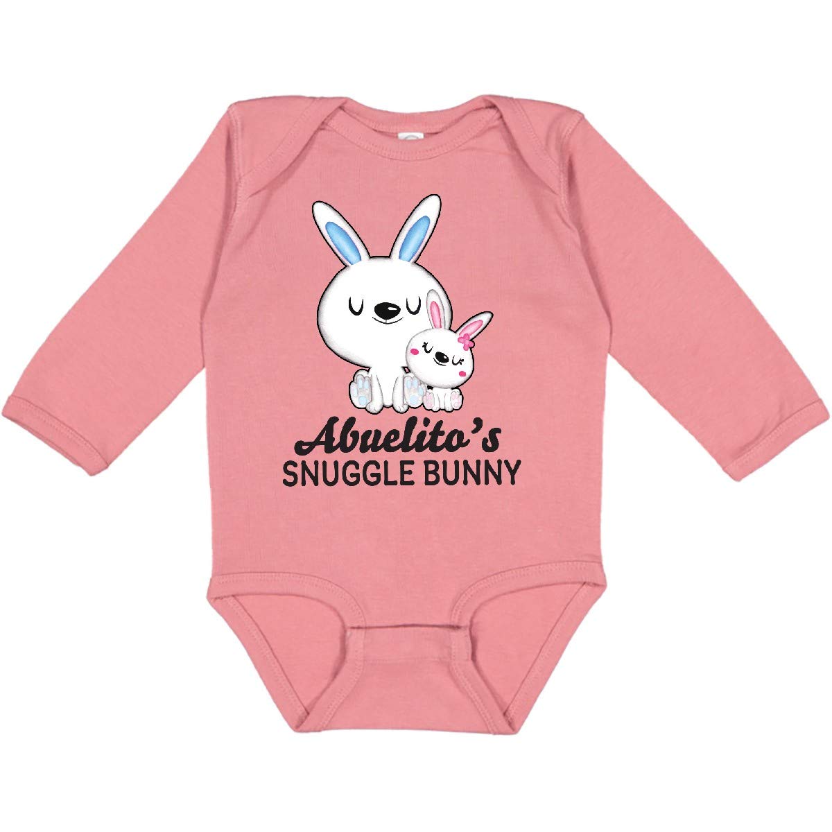 Inktastic Abuelitos Snuggle Bunny Easter Long Sleeve Baby Bodysuit - Soft Cotton Creeper for Newborns & Infants - Perfect for Easter Photos, Family Gatherings & Holiday Celebrations
