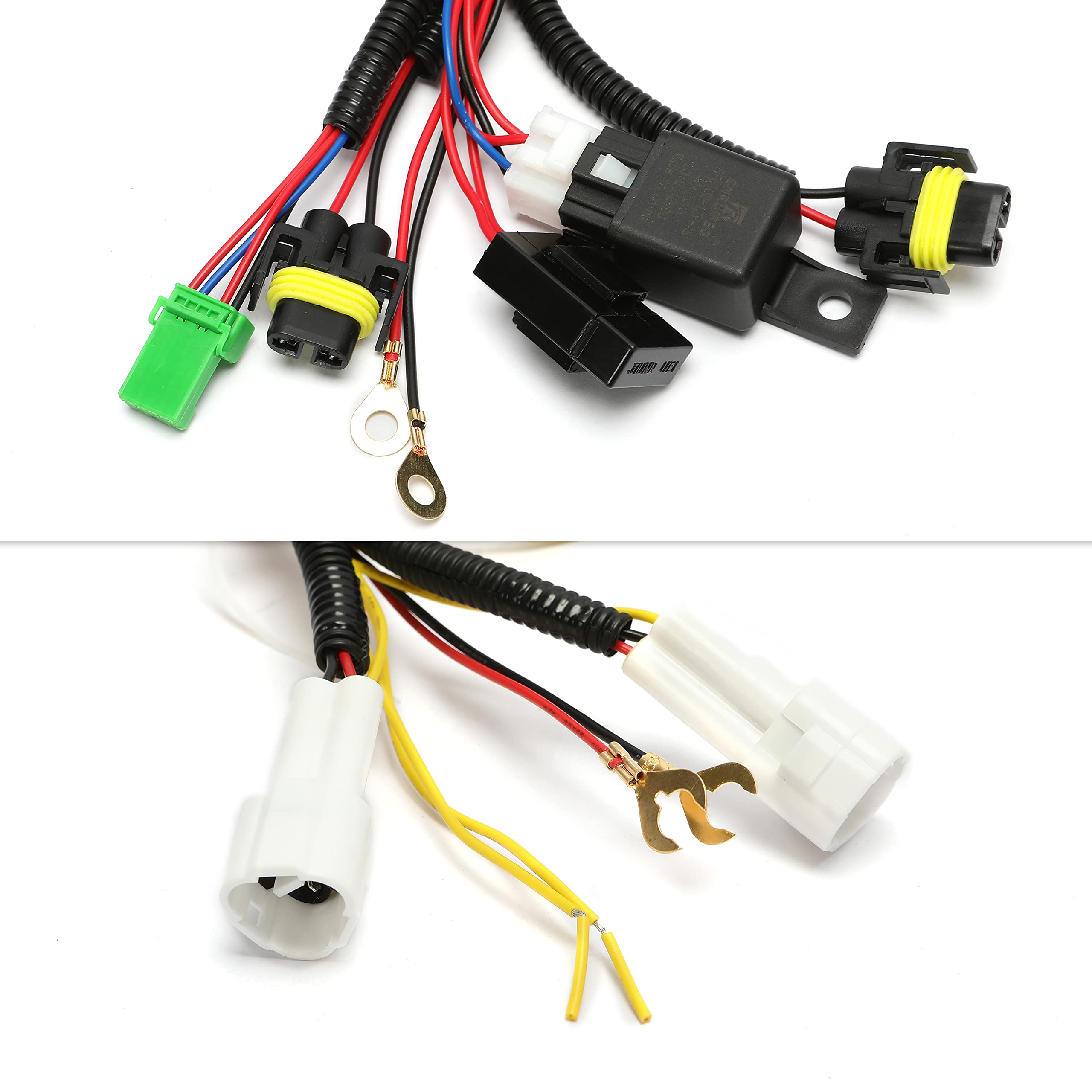 HECASA LED Daytime Running Lights & Fog Lights Kit - Compatible with 2017-2019 Toyota Highlander (Includes Wiring Harness, Turn Signal Lamps) - Upgrade Your Vehicle's Style & Safety for Night Driving and Bad Weather Conditions