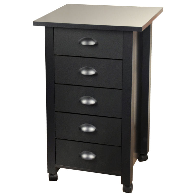 5-Drawer Rolling Storage Cart Organizer with Wheels - Perfect for Office, Classroom, or Home Organization