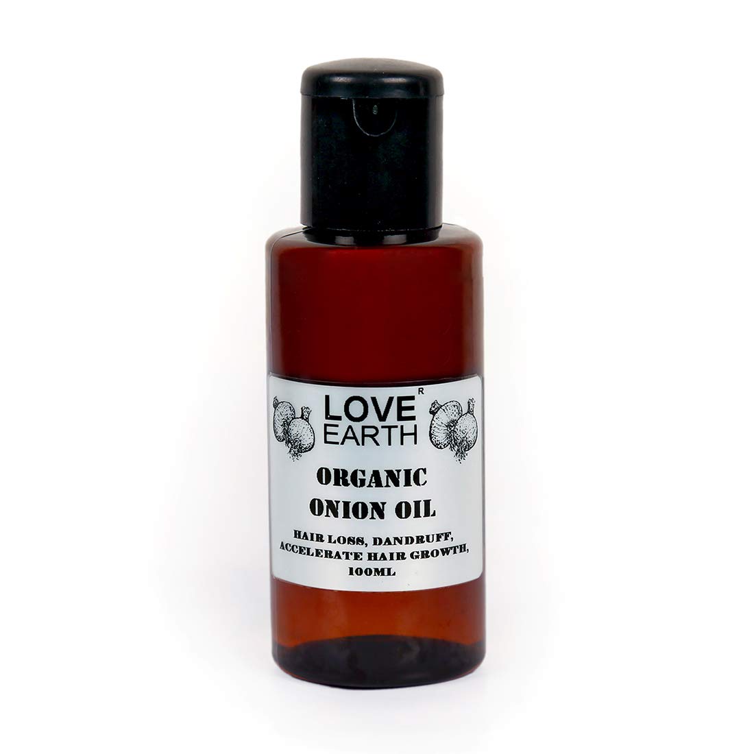 Love Earth Organic Onion Hair Oil for Hair Growth - 100ml | Prevents Hair Loss & Dandruff | Nourishes Scalp | Perfect for Daily Hair Care & Damaged Hair Repair