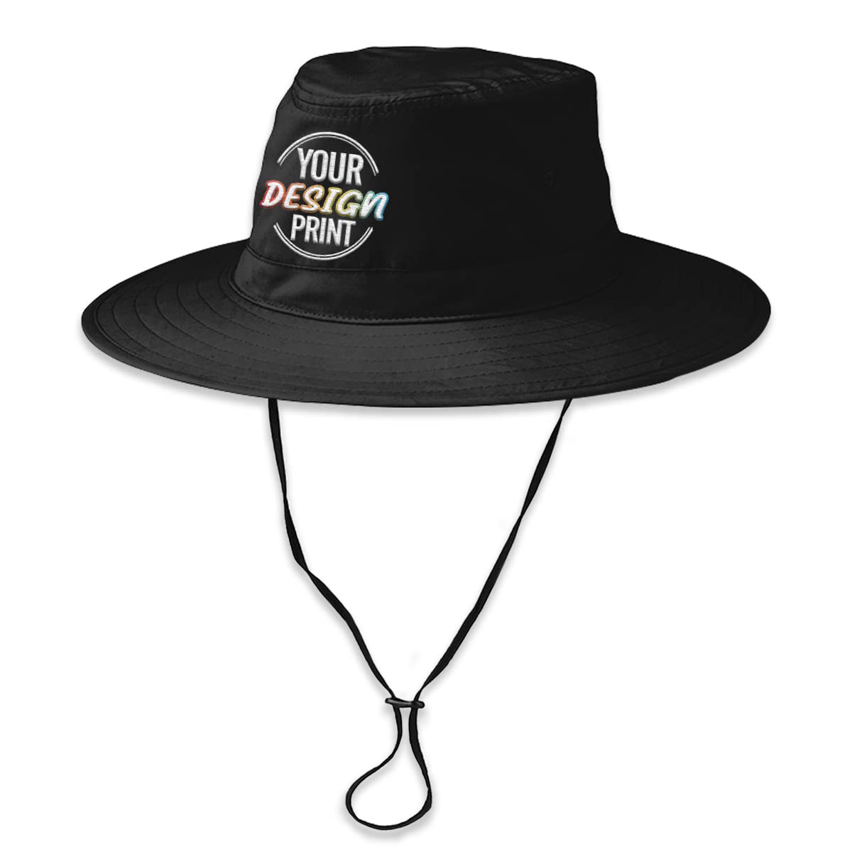 Custom Bucket Hat for Adults - Personalized Summer Sun Hat with UPF 30+ Sun Protection, Black Unisex Modern Design | Perfect for Beach, Outdoor Activities & Fashion Accessories