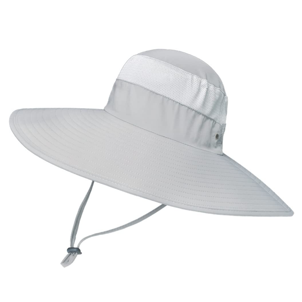 6.0 Inch Wide Brim Waterproof Fishing Hat for Sun Protection - UV Shield Summer Boonie Cap for Women & Men - Perfect for Beach, Hiking, and Outdoor Activities (Blue)