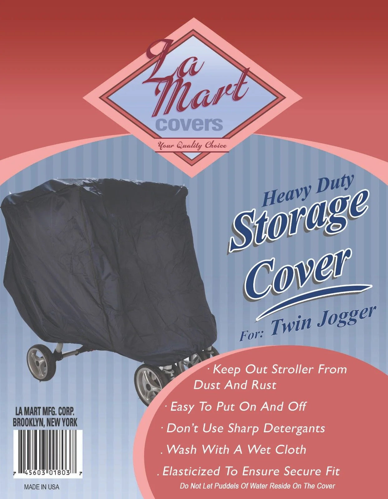 La Mart Waterproof Twin Jogger Stroller Cover - All-Weather Protection for Baby Strollers, Jogging, Travel & Outdoor Use