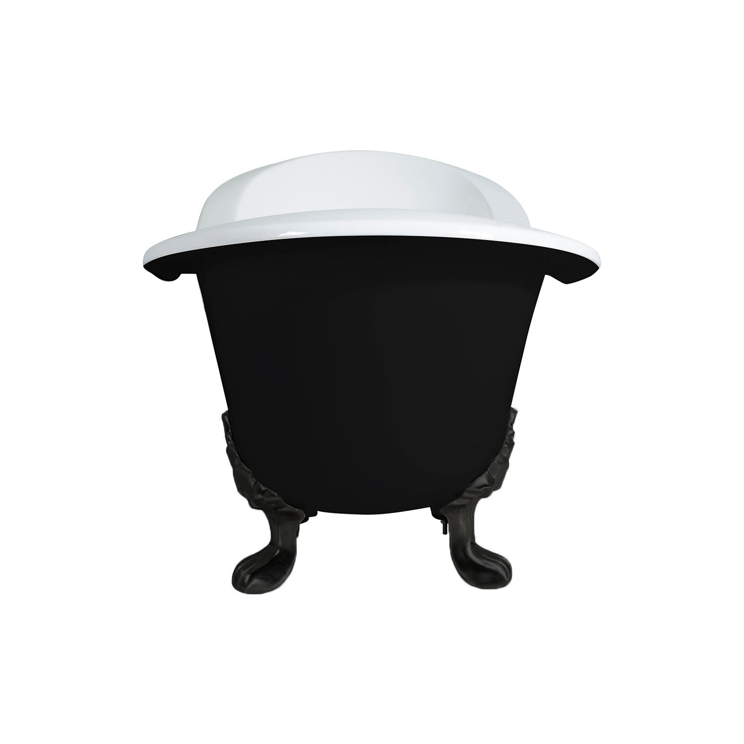 Aqua Eden 72 Inch Cast Iron Clawfoot Bathtub - Oval Double Slipper Design with 7