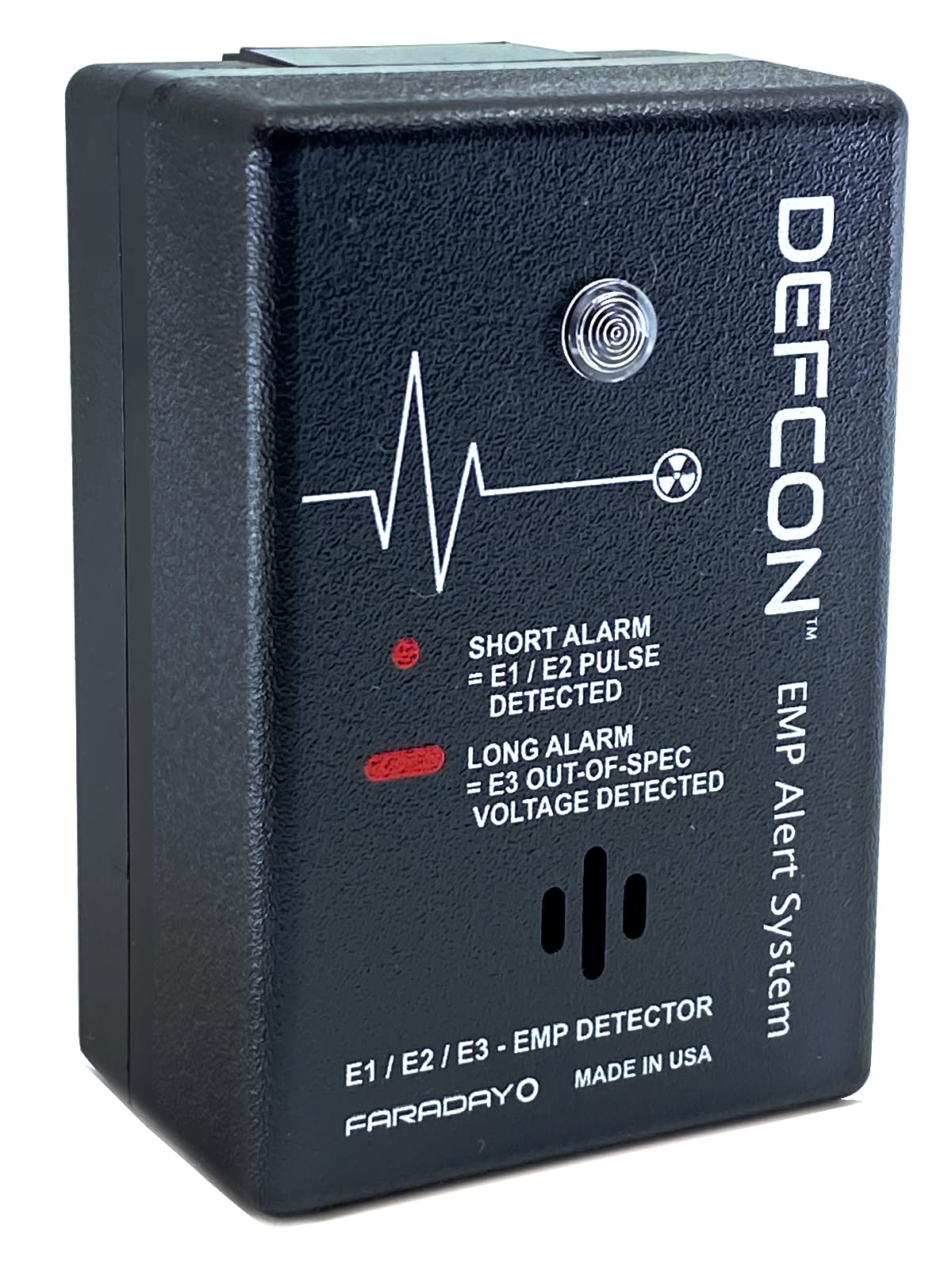 DEFCON™ EMP Alert System - 120V Wall Plug EMP Detector for Home, Office, RV & Shop | Radiation & Conducted Energy Detection | Emergency Preparedness & Power Surge Protection