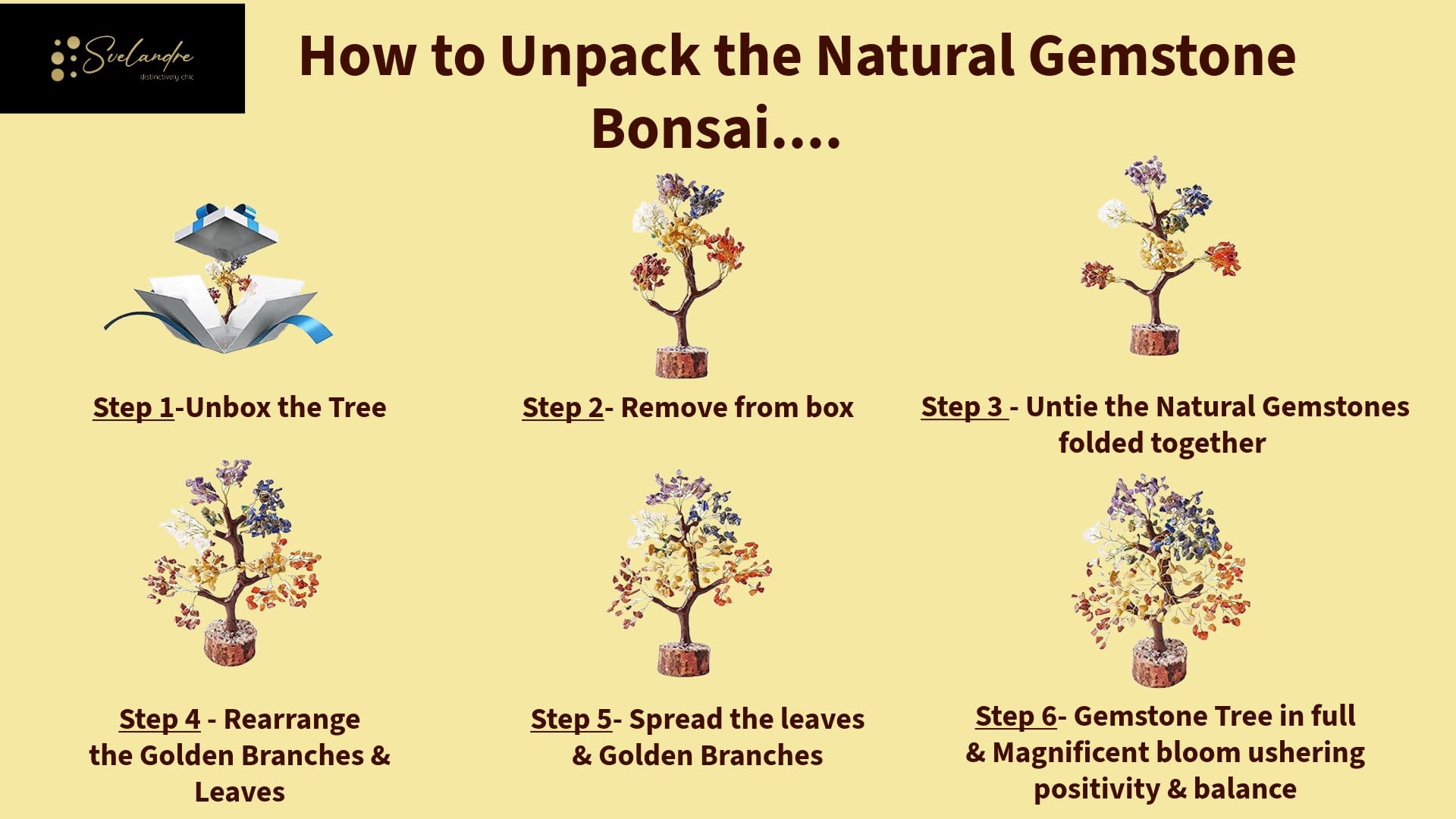 Money Abundance Bonsai Tree - Feng Shui Crystal Tree of Life for Wealth, Prosperity & Good Luck - Positive Energy Healing Crystals Decor - Spiritual Gift for Home, Office & Meditation Space