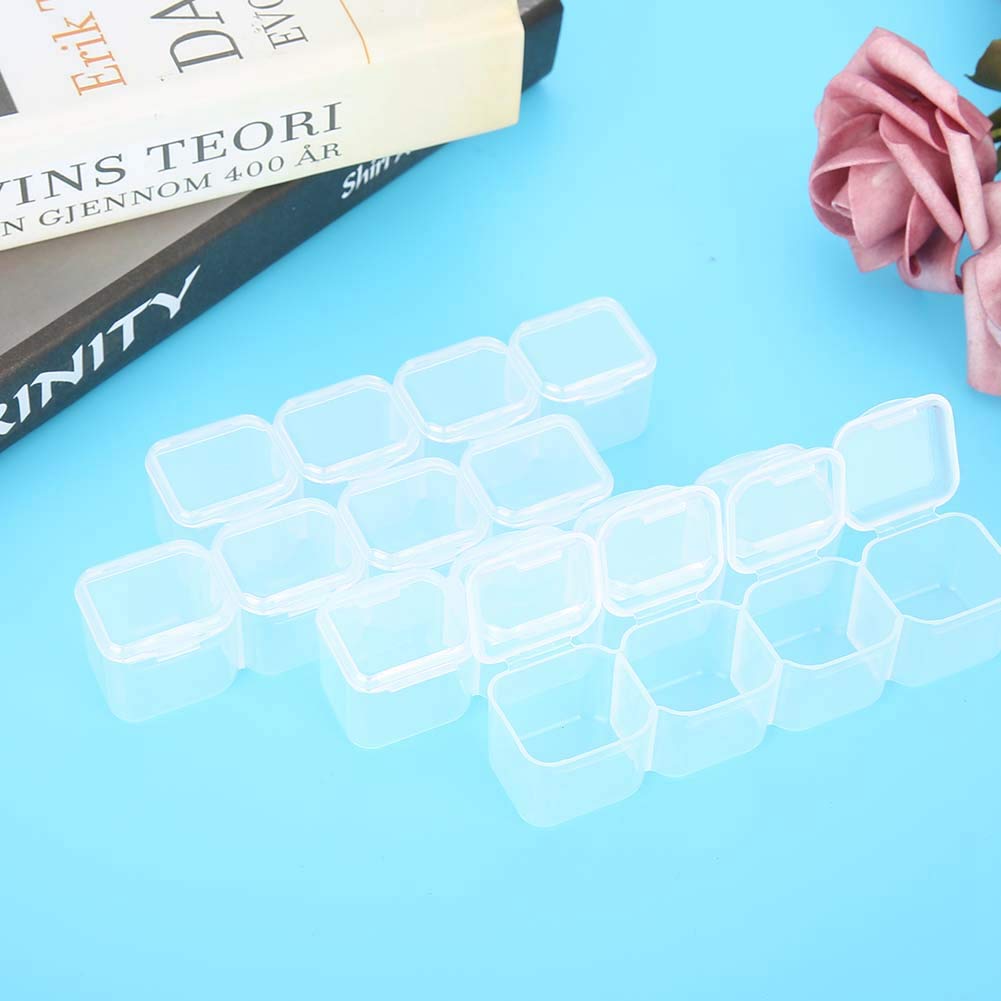 Yosoo 56-Slot Plastic Storage Box - Jewelry Organizer for Nail Art, Rhinestones & Fishing Hooks | Portable Small Accessories Container for DIY Crafts, Travel & Home Organization
