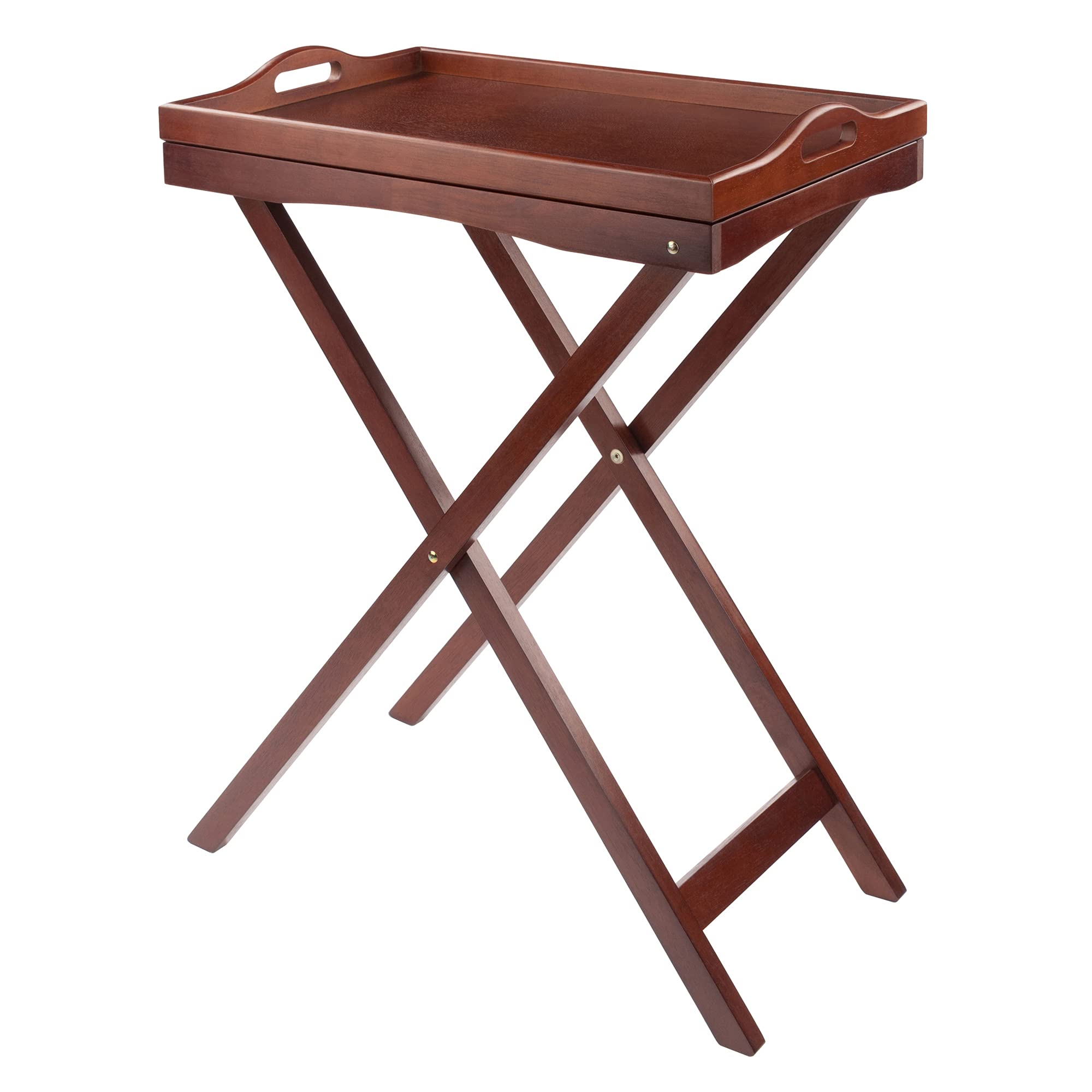 Winsome Wood Devon TV Tray Table with Removable Serving Tray - Perfect for Living Room, Bedroom & Small Space Dining - Portable Snack Stand for Watching TV, Gaming & Home Office Use