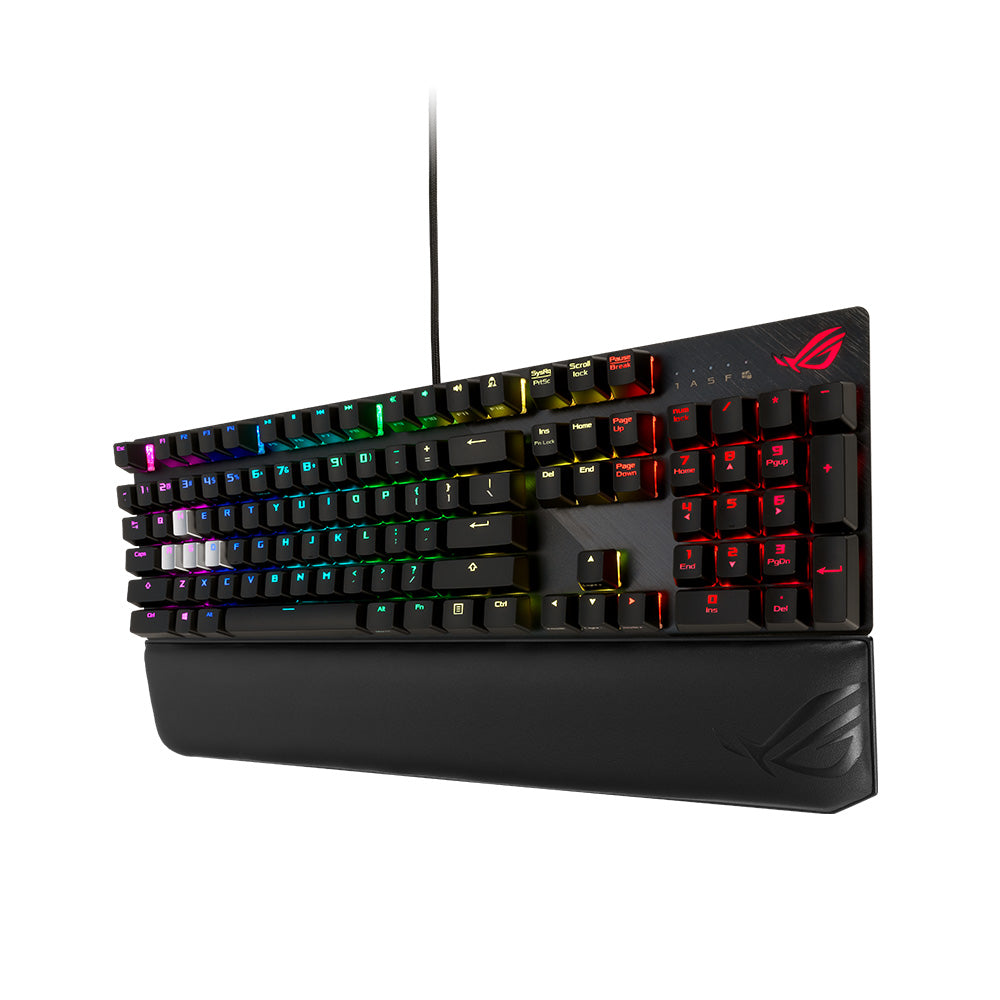 ASUS ROG Strix Scope Deluxe Mechanical Gaming Keyboard with NX Red Switches - RGB Backlit, Wired USB, Anti-Ghosting for PC Gamers - Perfect for FPS, MOBA and Esports Gaming