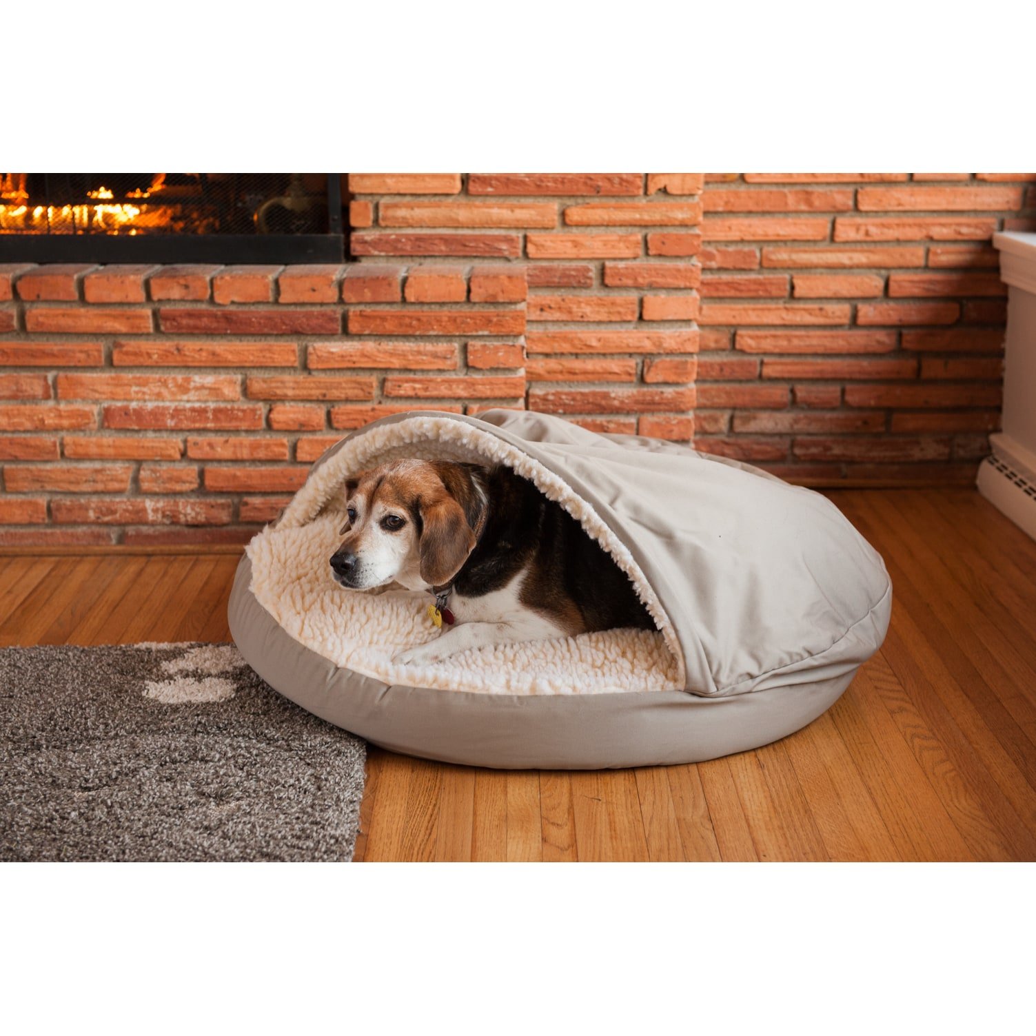 Snoozer Orthopedic Cozy Cave Pet Bed for Dogs & Cats - X-Large Size, Olive Green - Premium Comfort for Joint Support & Anxiety Relief - Perfect for Crate Training, Lounging & Cold Weather Snuggling