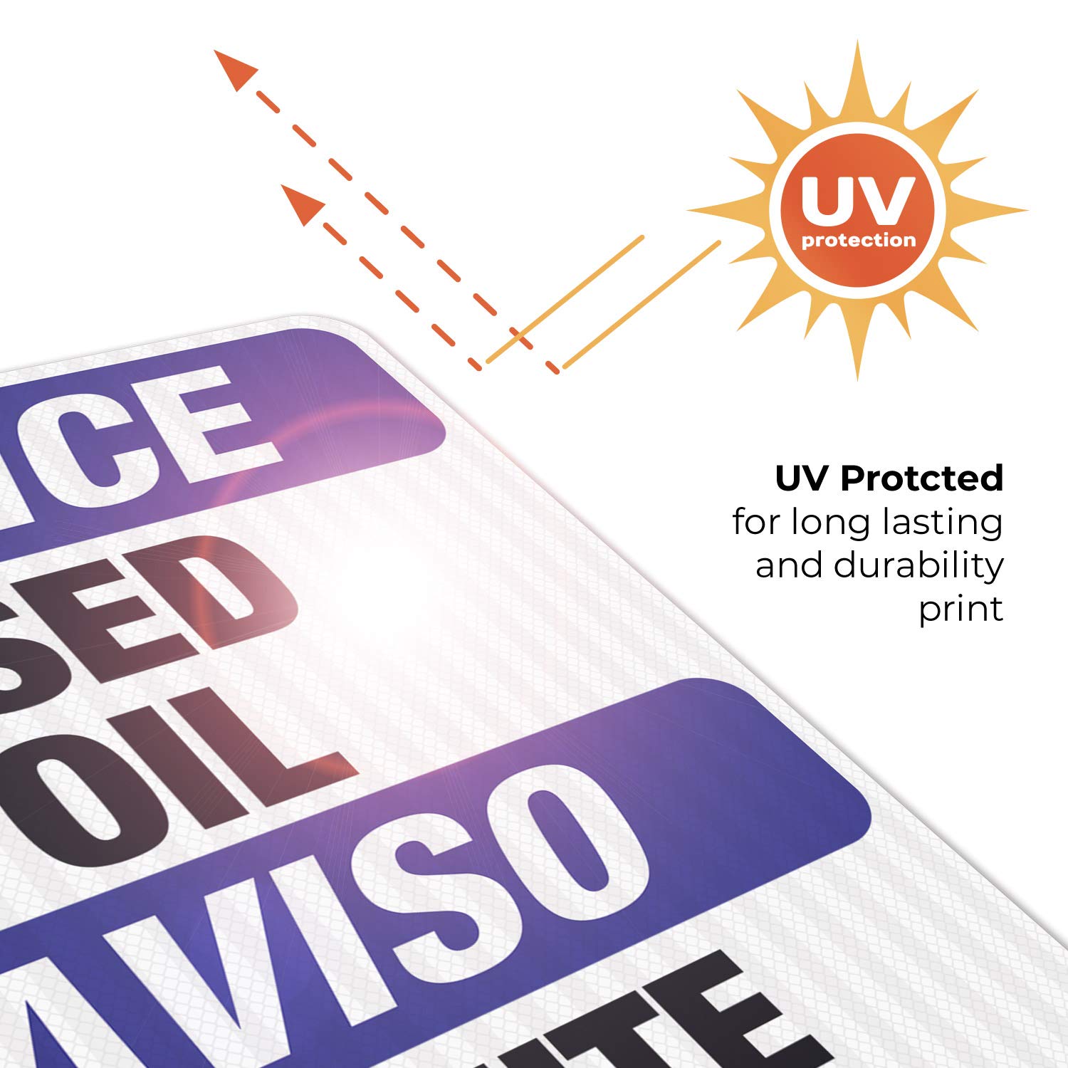 Bilingual Used Oil OSHA Notice Sign - 24x30 Inches, 3M EGP Reflective .080 Aluminum, Fade Resistant - Made in USA for Indoor/Outdoor Use | Perfect for Automotive Shops, Construction Sites & Hazardous Material Areas