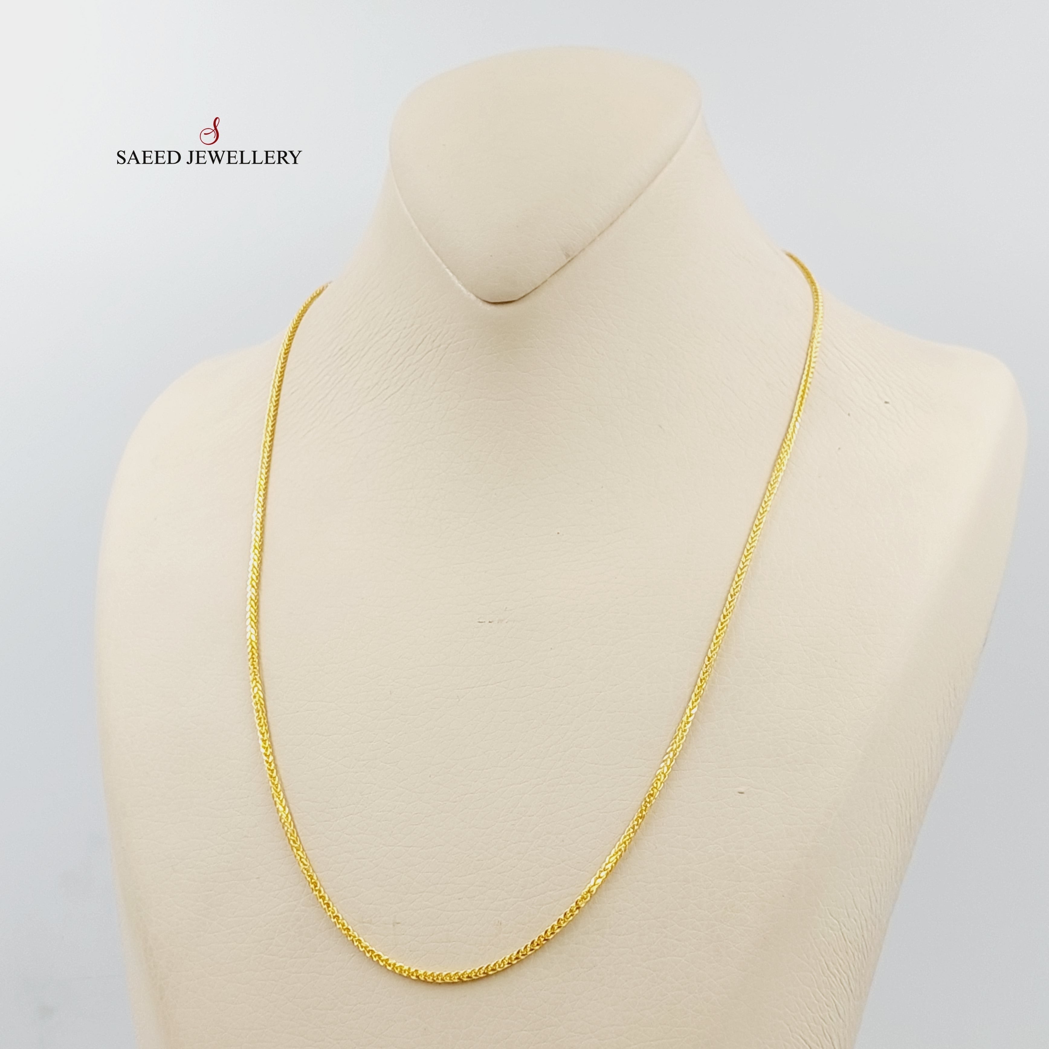1.5mm Franco Chain Necklace 50cm - 18K Gold Plated Cuban Link Chain for Men & Women - Perfect for Layering, Gifting & Everyday Wear