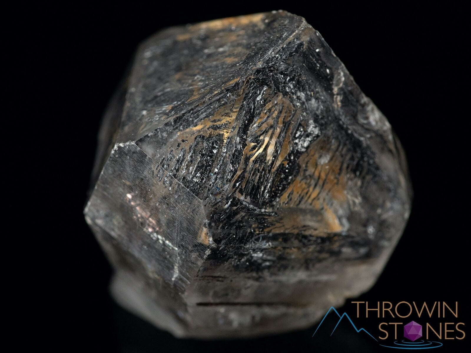Natural Quartz Crystal with Carbon Inclusions - Unique Raw Stone Specimen for Home Decor, Healing & Collection | Perfect Housewarming Gift & Spiritual Decor (40088) | Ideal for Meditation Spaces, Office Desk & Crystal Healing Practices