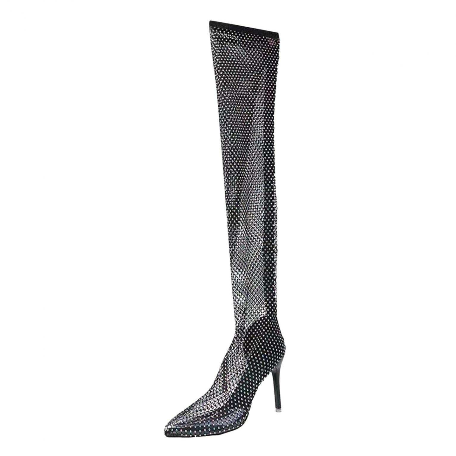 Xudanell Women's Platform Block Heel Ankle Boots - Sexy Strappy Lace-Up Gothic Boots for Women | Perfect for Night Out, Halloween Costume & Alternative Fashion