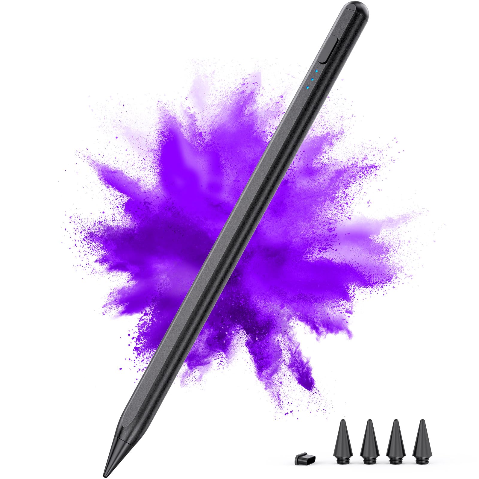 Apple Pencil Stylus for iPad 2018-2024 - Fast Charging in 15 Minutes with Palm Rejection & Tilt Sensitivity - Compatible with iPad 10/9/8/7/6, iPad Pro 12.9