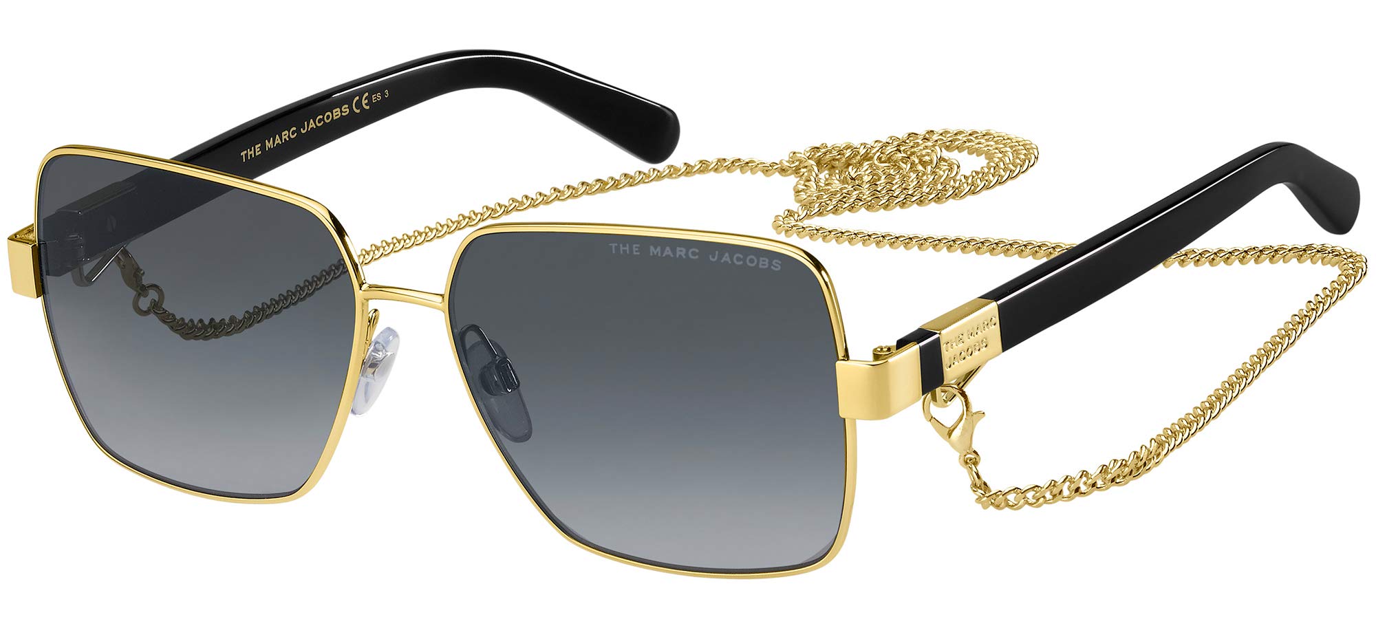 Marc Jacobs 495/S Square Sunglasses for Women - UV Protection, Fashionable & Lightweight - Perfect for Beach, Driving & Outdoor Activities