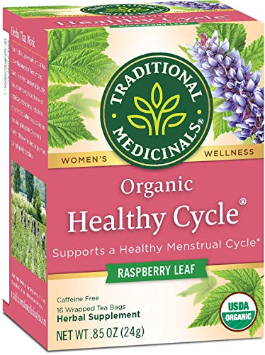 Organic Raspberry Leaf Herbal Tea for Women's Health - Supports Healthy Menstrual Cycle & Hormone Balance - Traditional Medicinals 100% Natural Tea (Pack of 2, 32 Tea Bags) - Perfect for PMS Relief, Menstrual Comfort & Relaxation Time