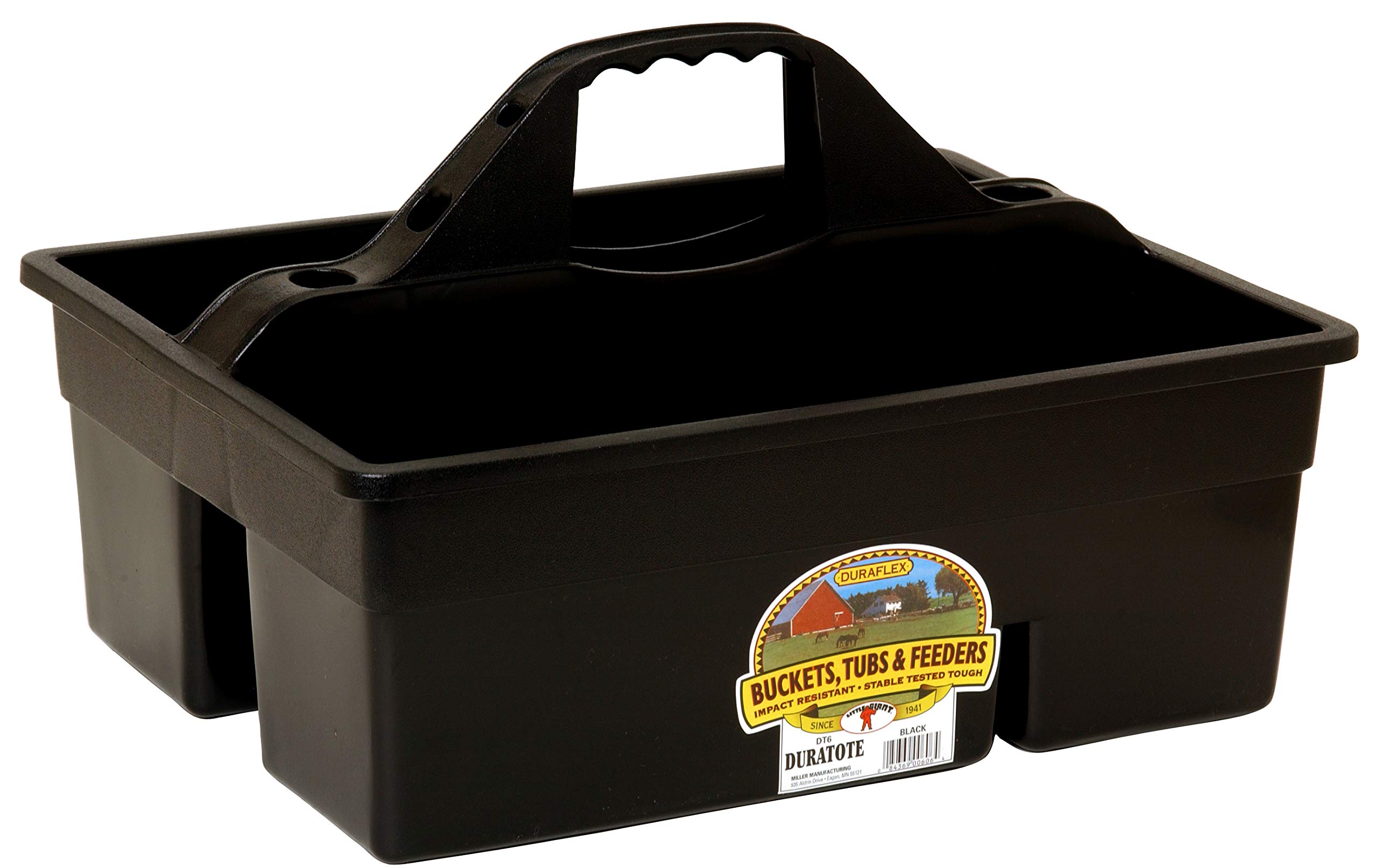 Little Giant Black DuraTote Tote Box - Heavy Duty Storage Container for Home, Office & Garage Organization - Perfect for Moving, Packing & Industrial Use