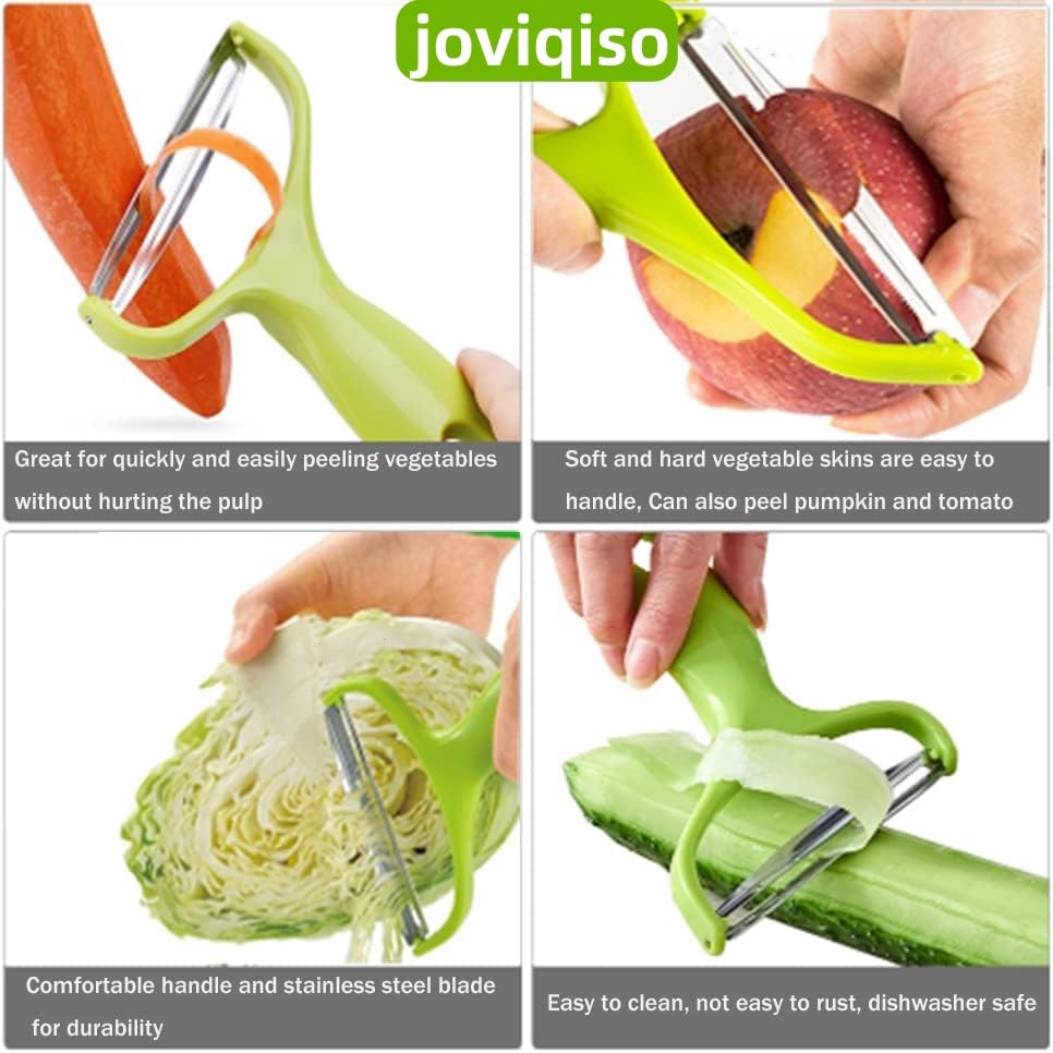 Premium Stainless Steel Vegetable & Fruit Peeler - Wide Mouth Kitchen Knife for Cabbage, Salad, Potato Slicing - Durable Cooking Tools & Kitchen Accessories - Perfect for Meal Prep, Salad Making & Healthy Cooking