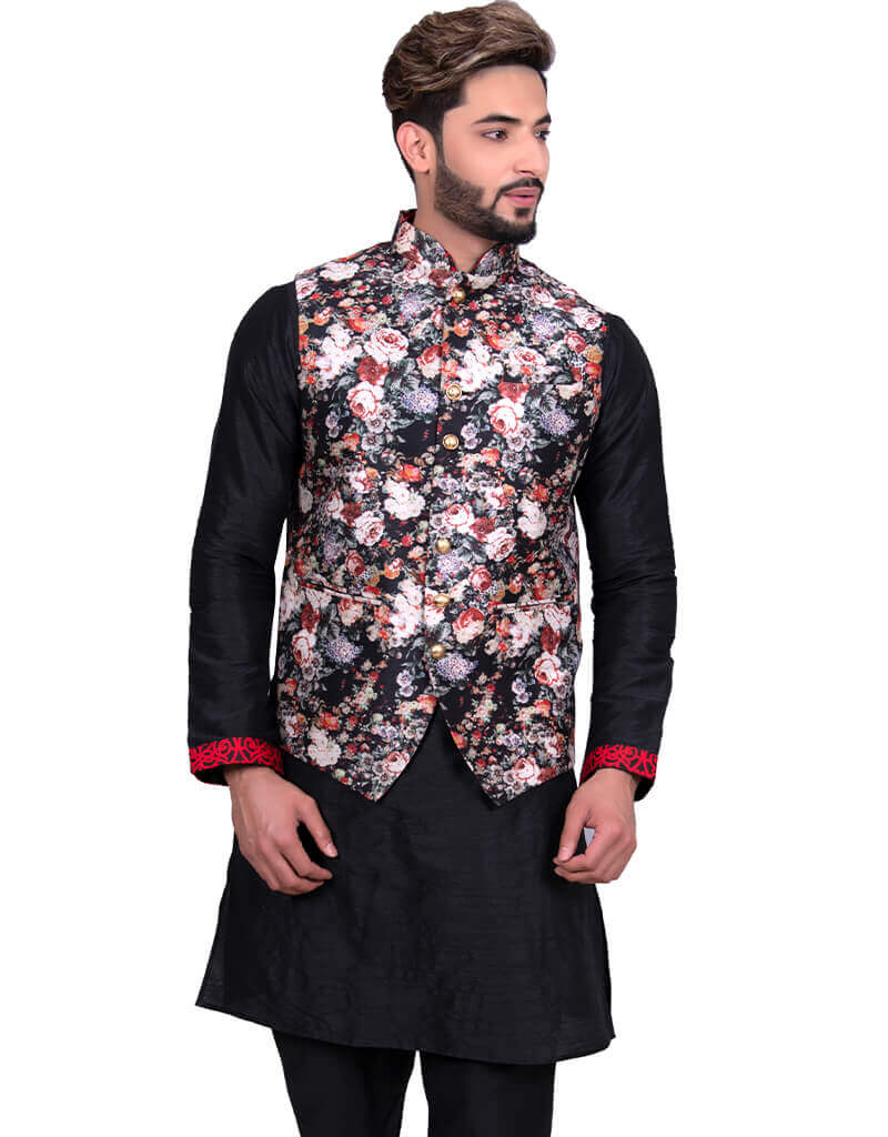 Elegant Black Kurta with Art Silk Chudidaar - Traditional Indian Ethnic Wear for Women - Perfect for Festivals, Weddings & Special Occasions
