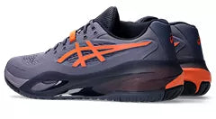 ASICS Men's Gel Resolution X Wide Tennis Shoes - Grayish Purple/Nova Orange - High-Performance Court Sneakers for Stability & Comfort on Hard Courts