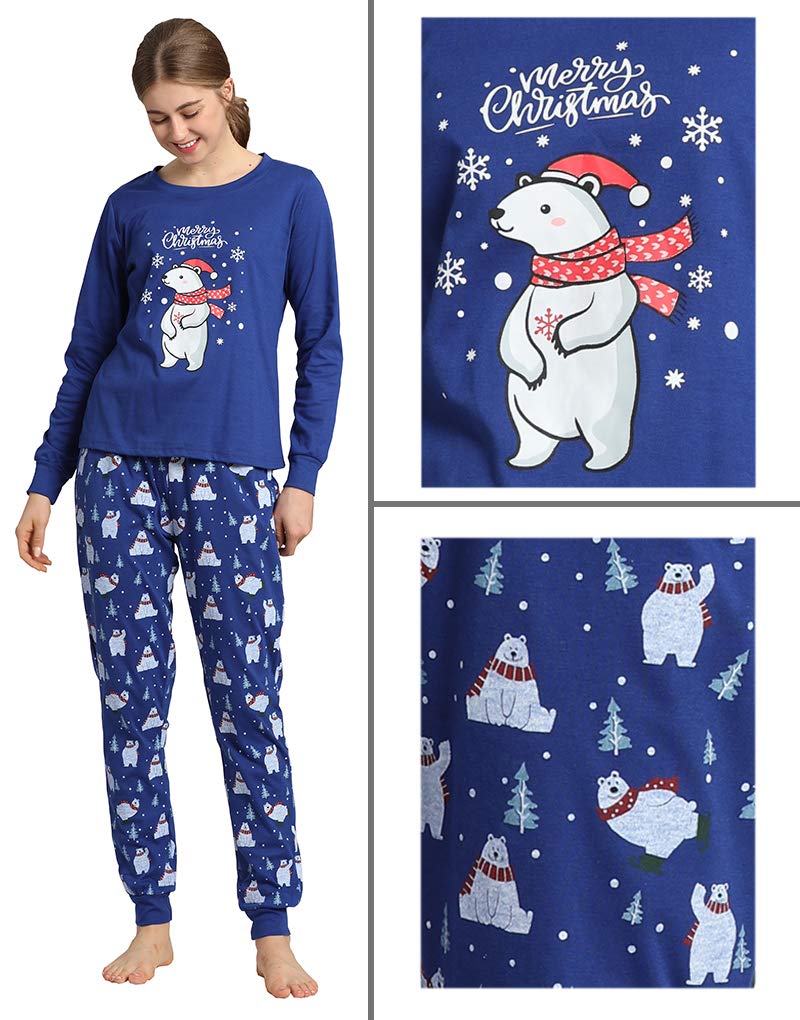 Family Matching Pajama Sets - Polar Bear Sleepwear for Christmas & Family Night