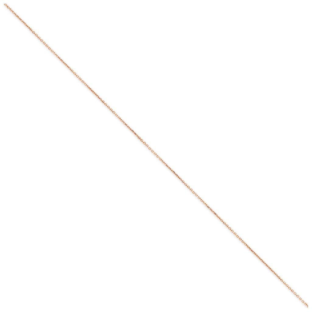 10K Rose Gold 1.0mm Shiny Cable Chain Anklet for Women - Dainty Delicate Ankle Bracelet Jewelry - Perfect for Beach, Wedding & Everyday Wear