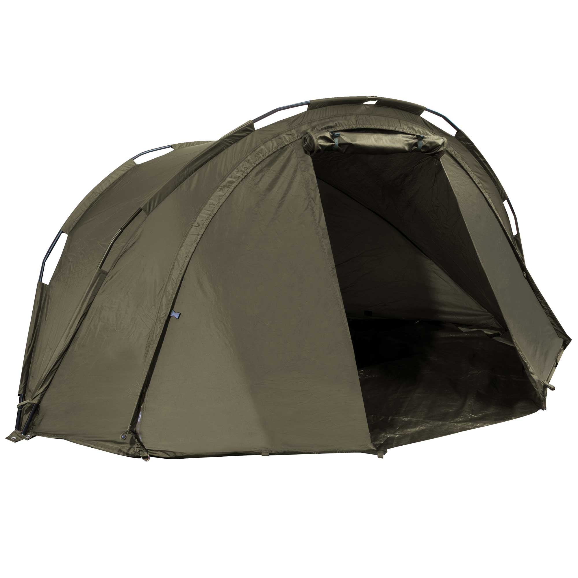 2 Person Fishing Bivvy Tent with UV Protection - Quick Assembly Pre-Threaded Poles DL76 for Camping & Outdoor Fishing Shelter