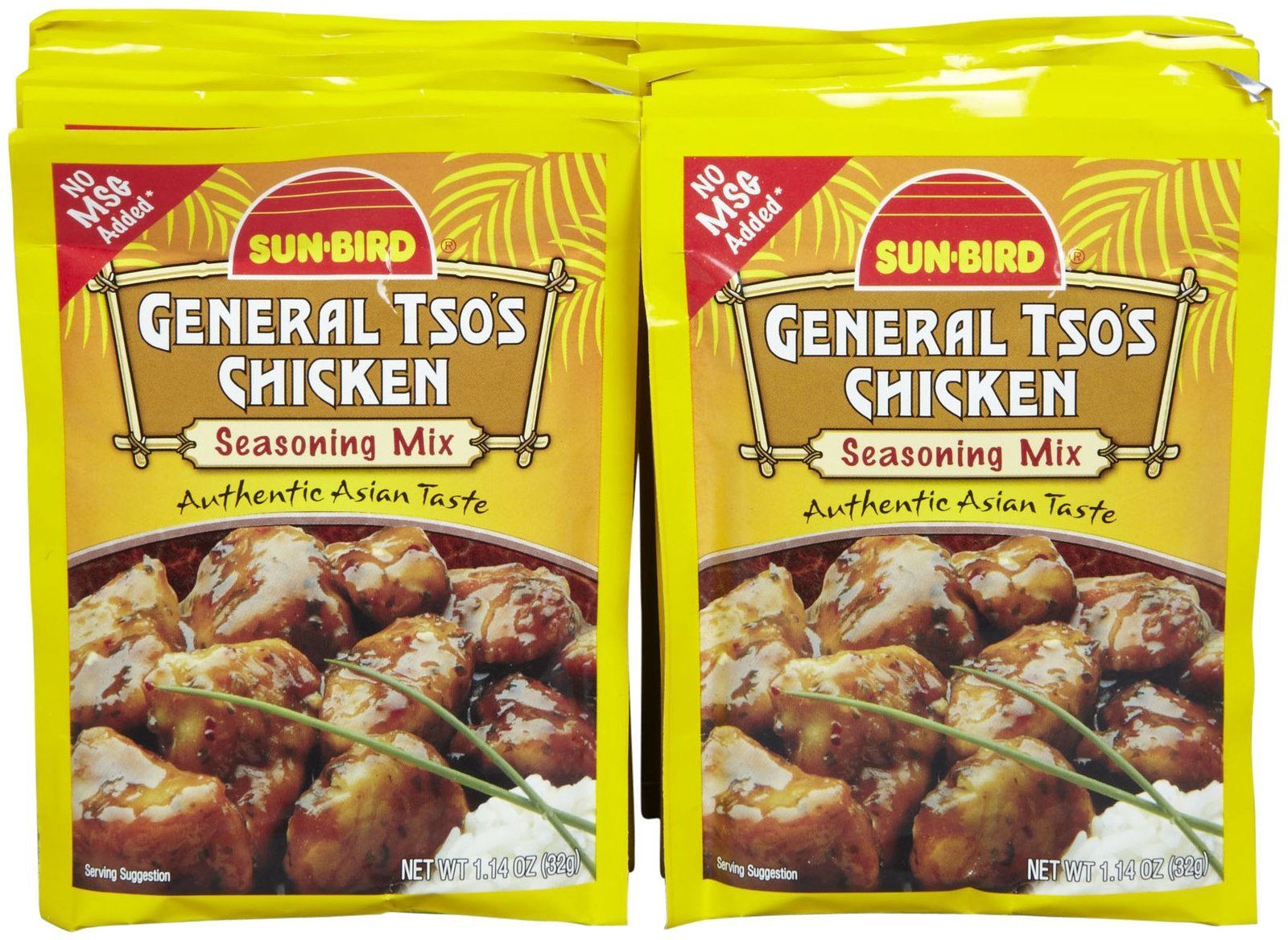 Sun Bird General Tso's Chicken Seasoning Mix, 1.14 oz (12 Pack) - Authentic Chinese Flavor for Stir Fry, Meal Prep & Quick Dinner Ideas
