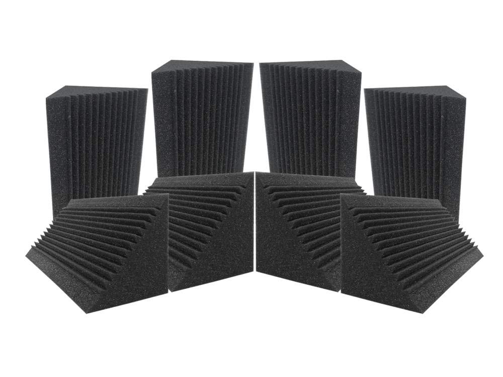 8-Piece Multi-Cut Corner Bass Trap Acoustic Foam Panels - 4