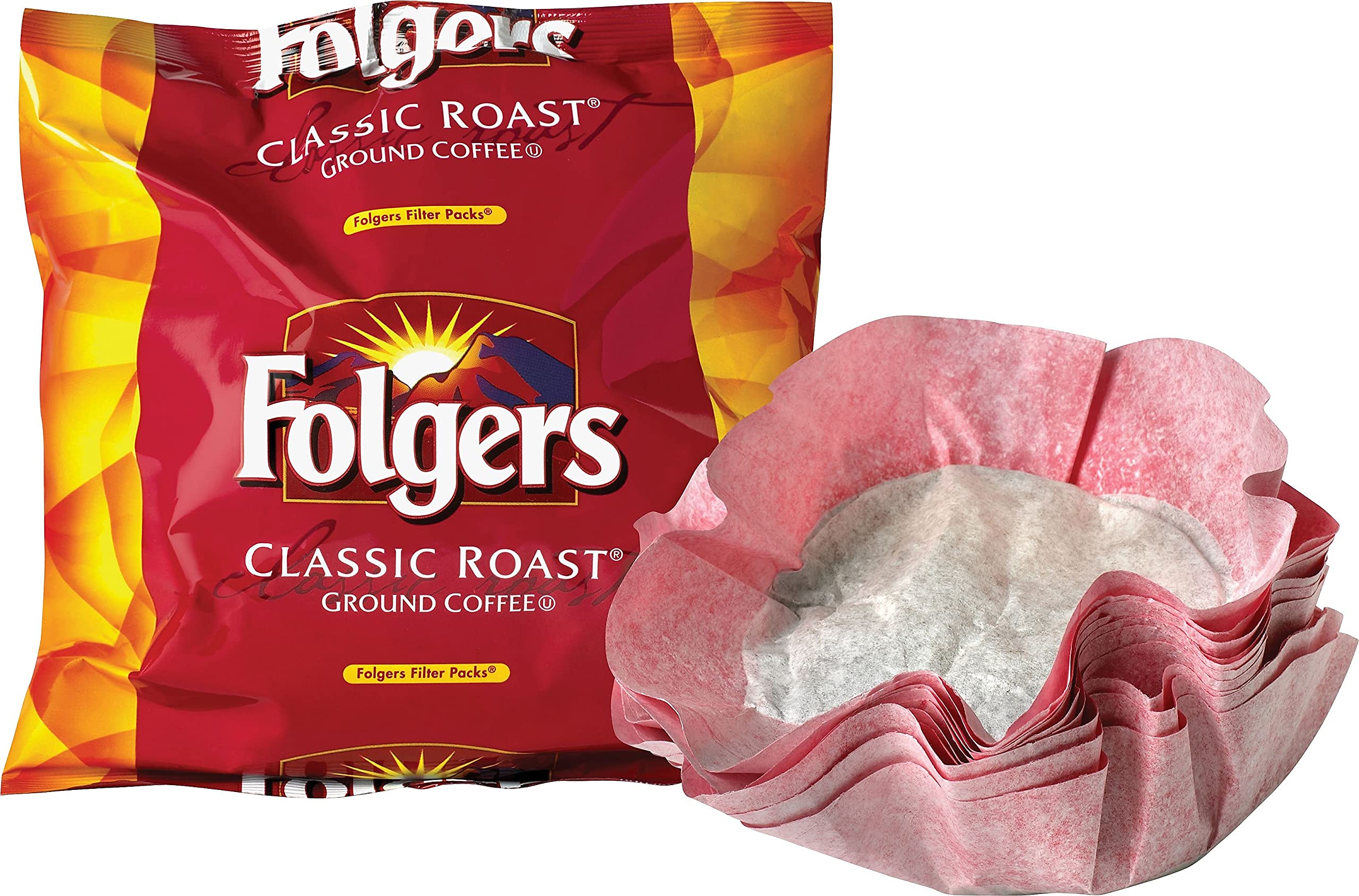 Folgers 06114 Classic Roast Coffee Filter Packs - 160 Count (0.9oz Each) for Single Serve Brewers - Perfect for Home, Office & Travel Use