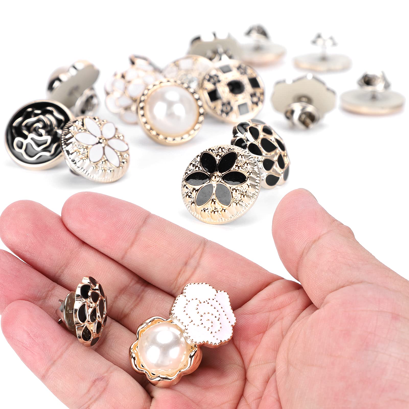30Pcs V-Neck Lapel Safety Pins - Detachable Collar Button Pins for Women's Shirts, Brooch Buttons & Concealed Cover Up | Perfect for Formal Wear, Office Attire & Special Occasions