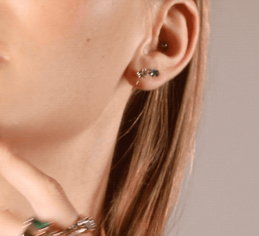 IN STOCK Sapphire Emerald Cut Claw Earrings - Dainty Sterling Silver Stud Earrings for Women, Perfect for Weddings, Parties & Everyday Wear