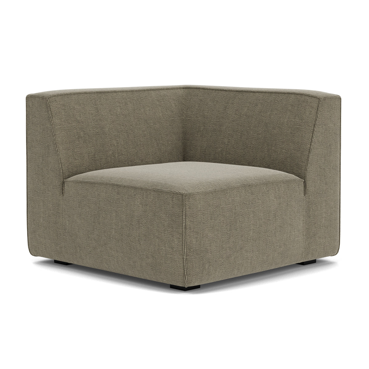 Premium Dane Velvet 1-Seater Right Corner Modular Sofa - Modern Living Room Furniture for Small Spaces & Apartments | Comfortable Single Seater Sofa for Lounge, TV Watching & Relaxation