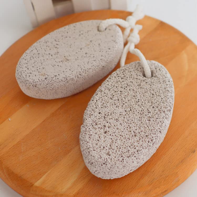 Natural Foot Pumice Stone for Callus Removal - 2 Pack Lava Pedicure Tools for Hard Skin on Feet & Hands - Perfect for Home Spa, Pedicures & Soft Smooth Skin Care
