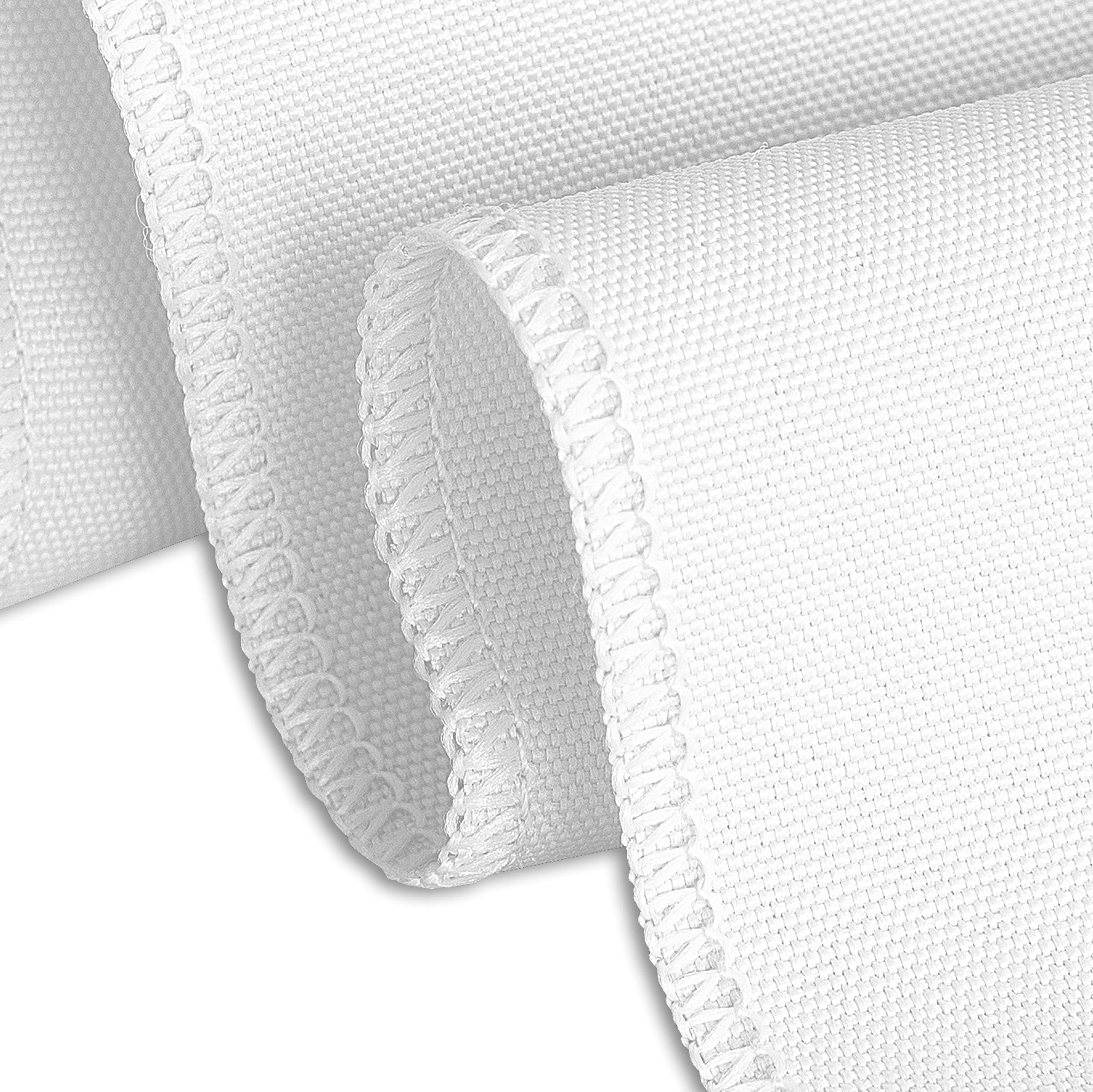21ft White Polyester Table Skirt for 8ft Rectangular Table - Wrinkle Resistant Pleated Banquet Tablecloth - Perfect for Weddings, Parties, and Events