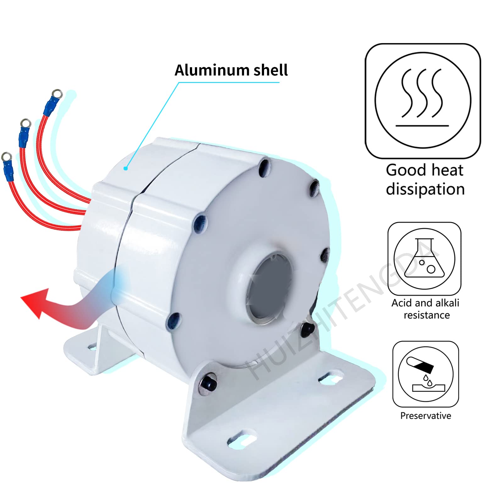 600RPM 10,000W 110V/220V Permanent Magnet AC Generator - DIY Horizontal Wind Turbine Kit for Home, Farm & Off-Grid Power Supply | Renewable Energy Solution for Emergency Backup & Sustainable Living