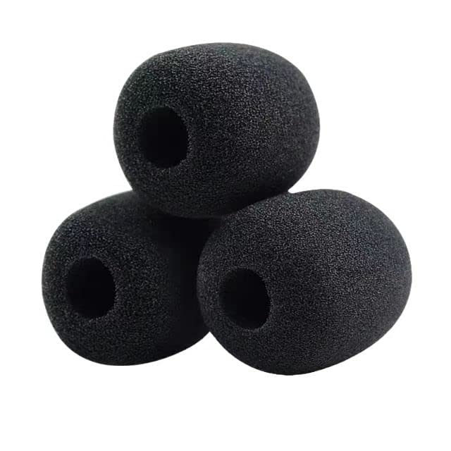 HyperX Cloud II Mic Foam Replacement (3 Pack) - Compatible with HyperX Cloud II, Mix, Alpha & Alpha-S Headsets - Pop Filter Cover for Clear Voice Chat - Perfect for Gaming, Streaming & Online Meetings